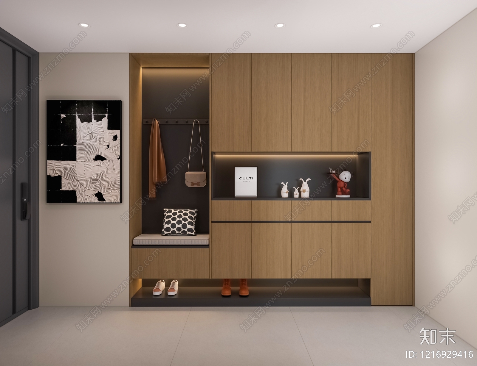 现代简约玄关SU模型下载【ID:1216929416】