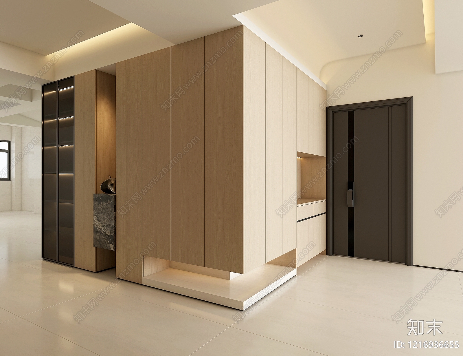 现代简约玄关3D模型下载【ID:1216936655】