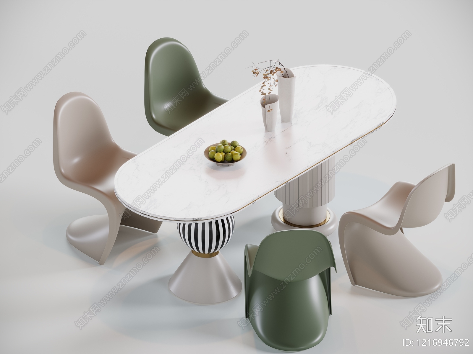 现代简约餐椅3D模型下载【ID:1216946792】