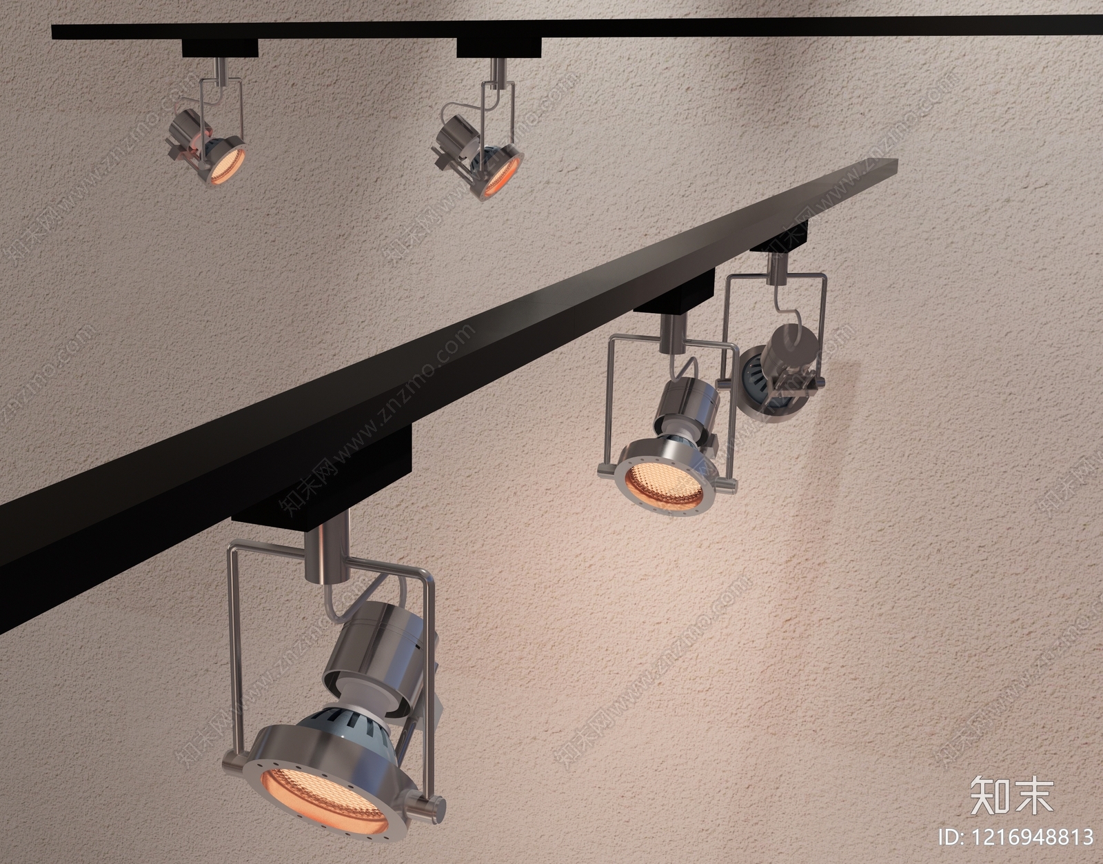 现代简约射灯3D模型下载【ID:1216948813】