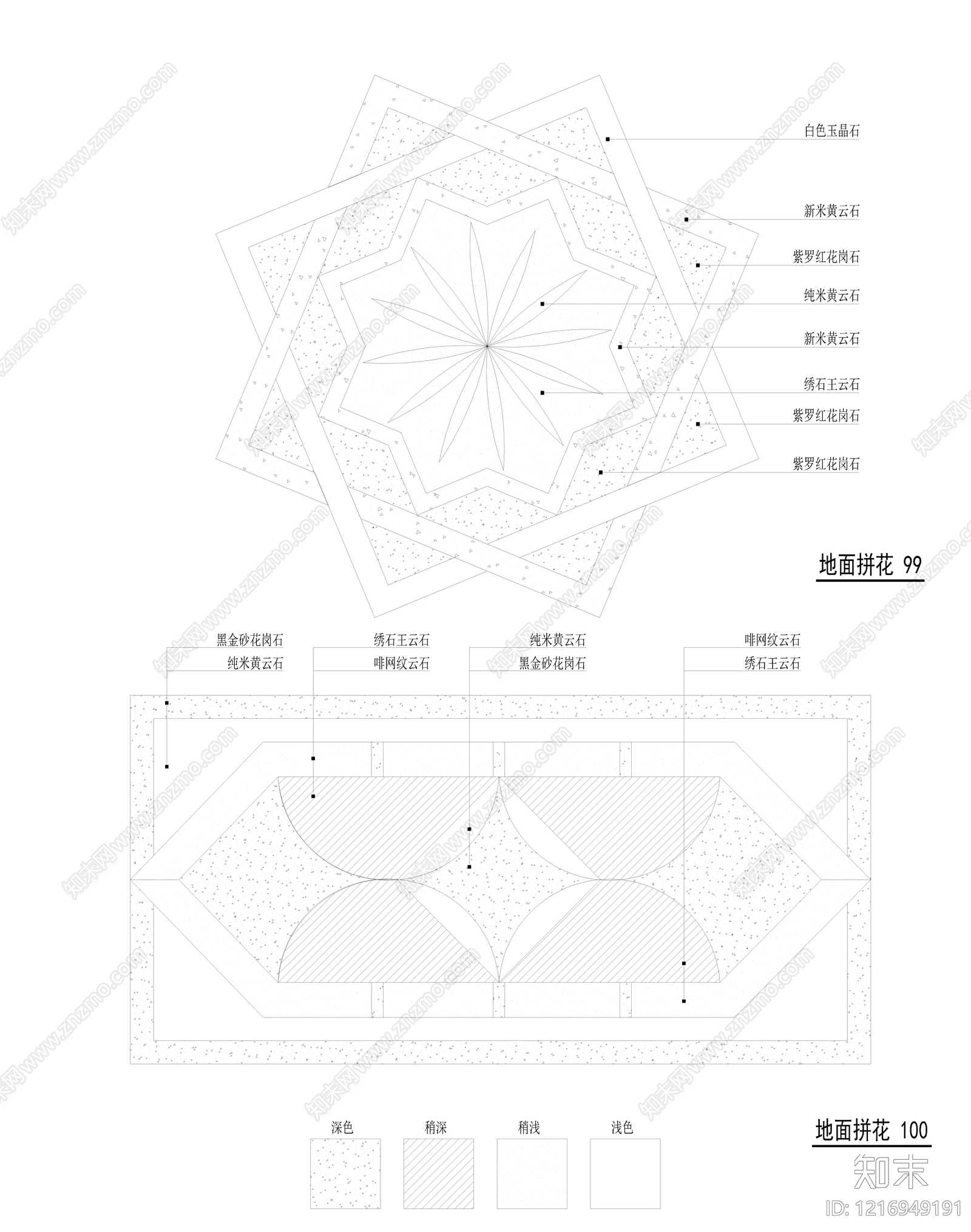 中式,欧式填充图案CAD图纸