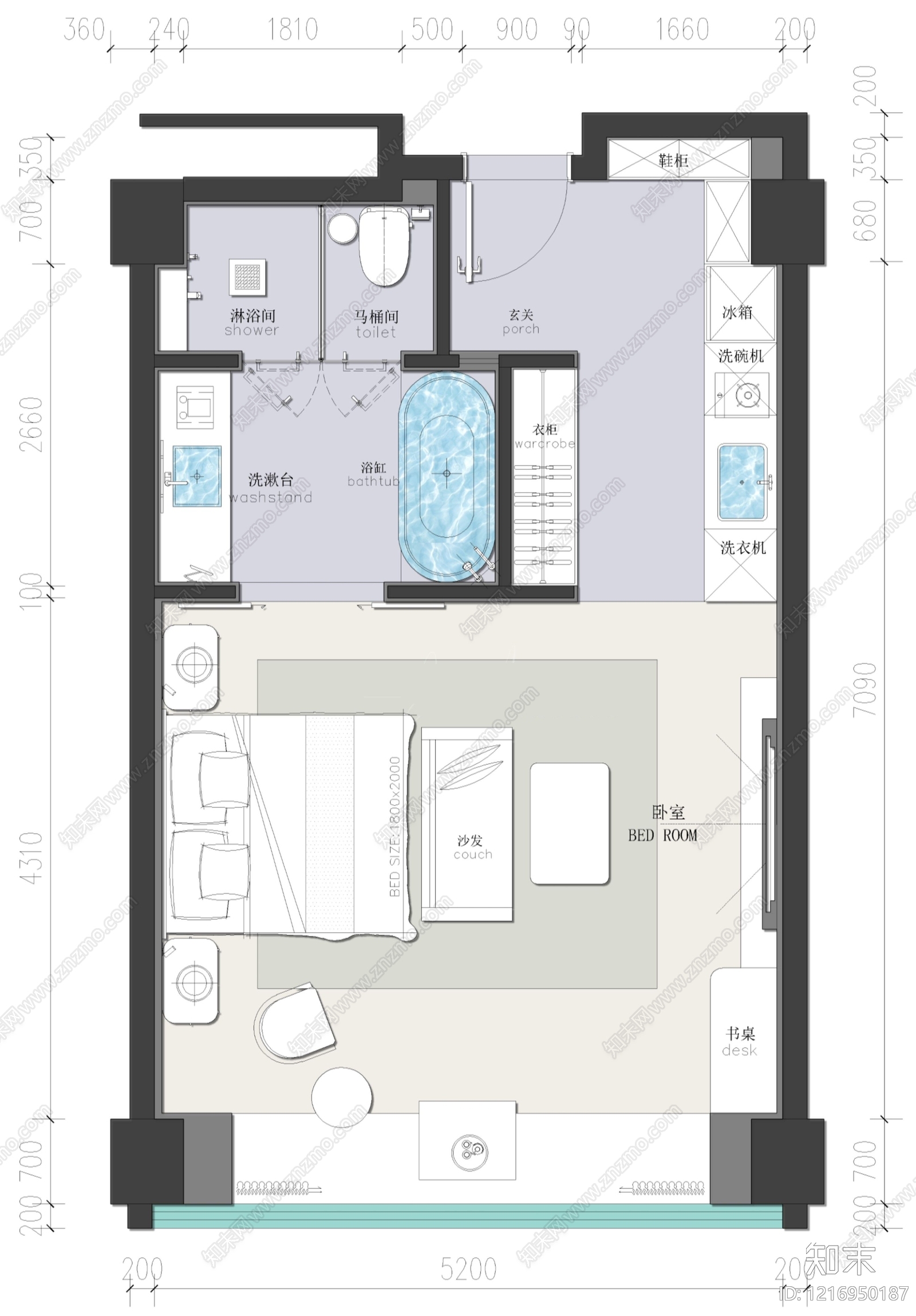 酒店客房施工图下载【ID:1216950187】