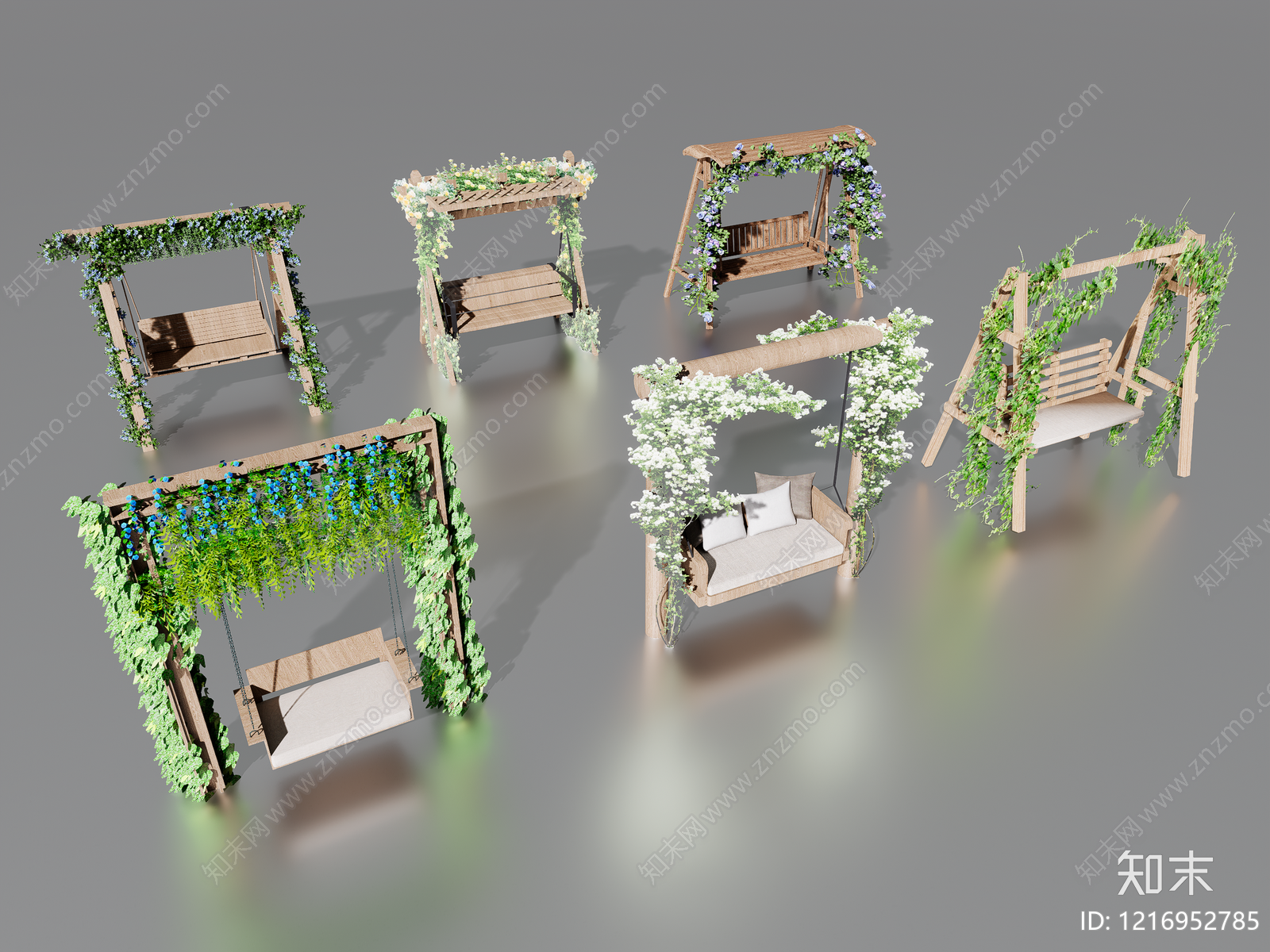原木风吊椅SU模型草图