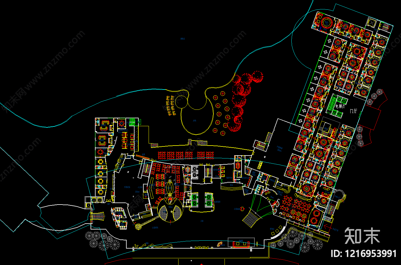 现代酒店建筑施工图下载【ID:1216953991】