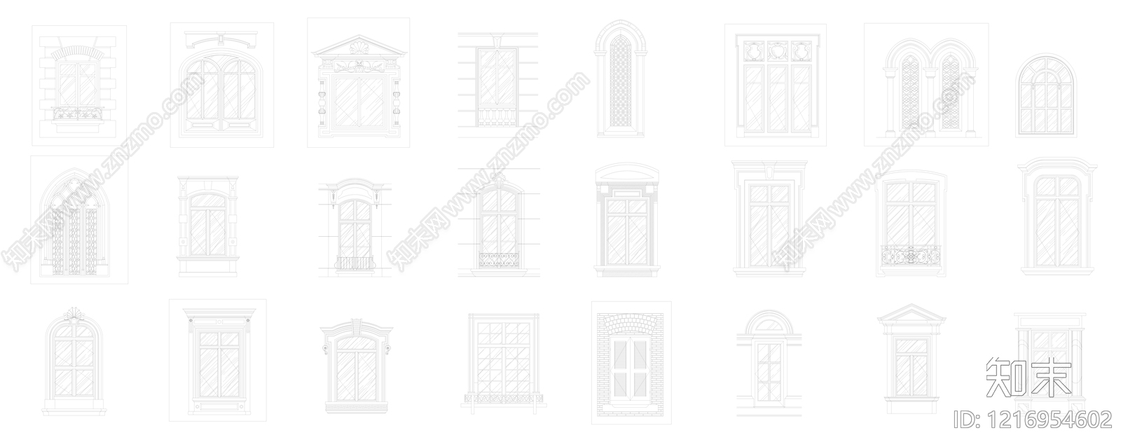 中式欧式填充图案施工图下载【ID:1216954602】