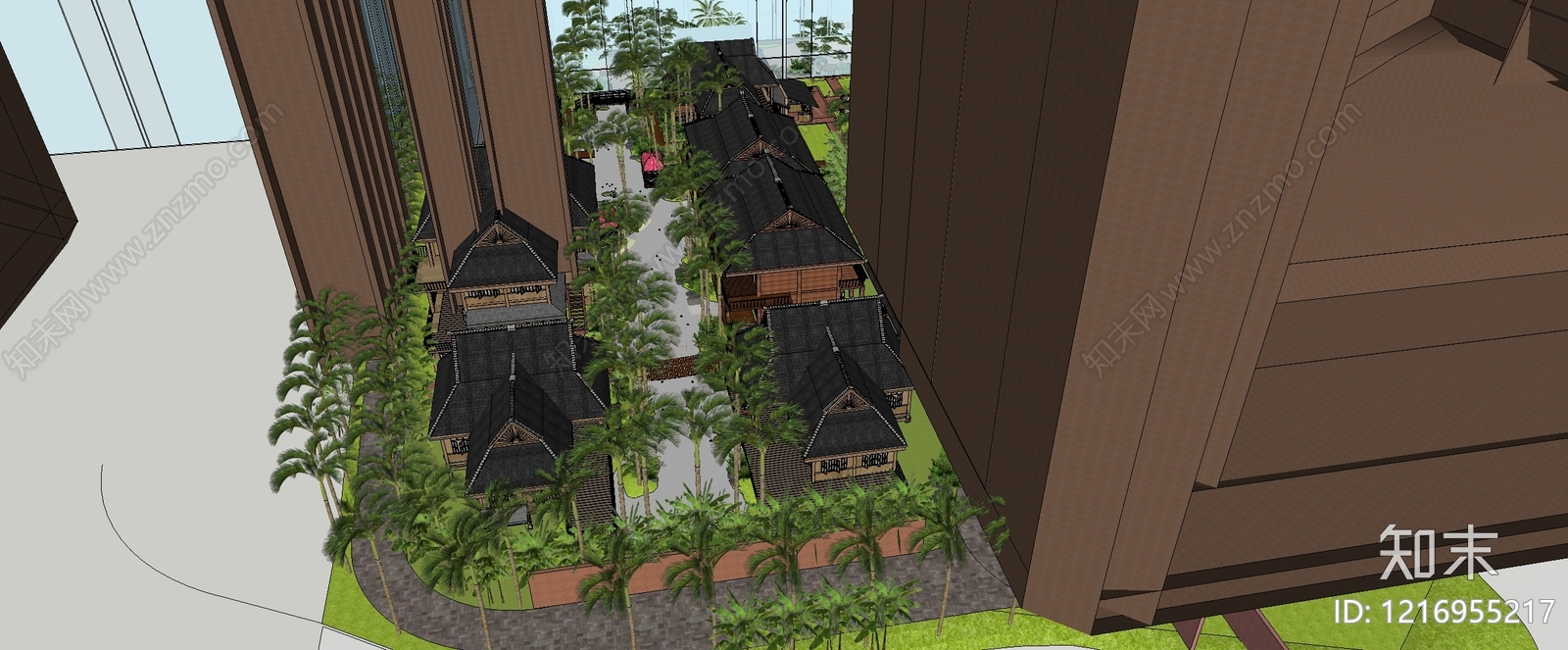 XX小区景观SU模型下载【ID:1216955217】