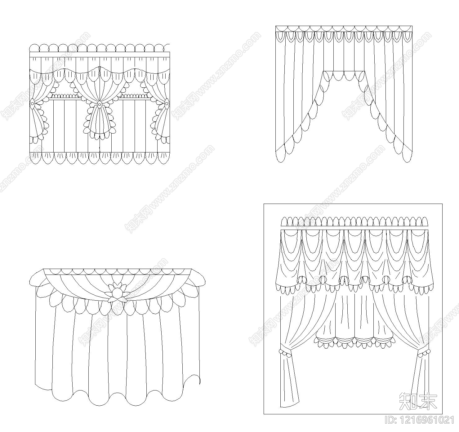 欧式中式家具图库施工图下载【ID:1216961021】