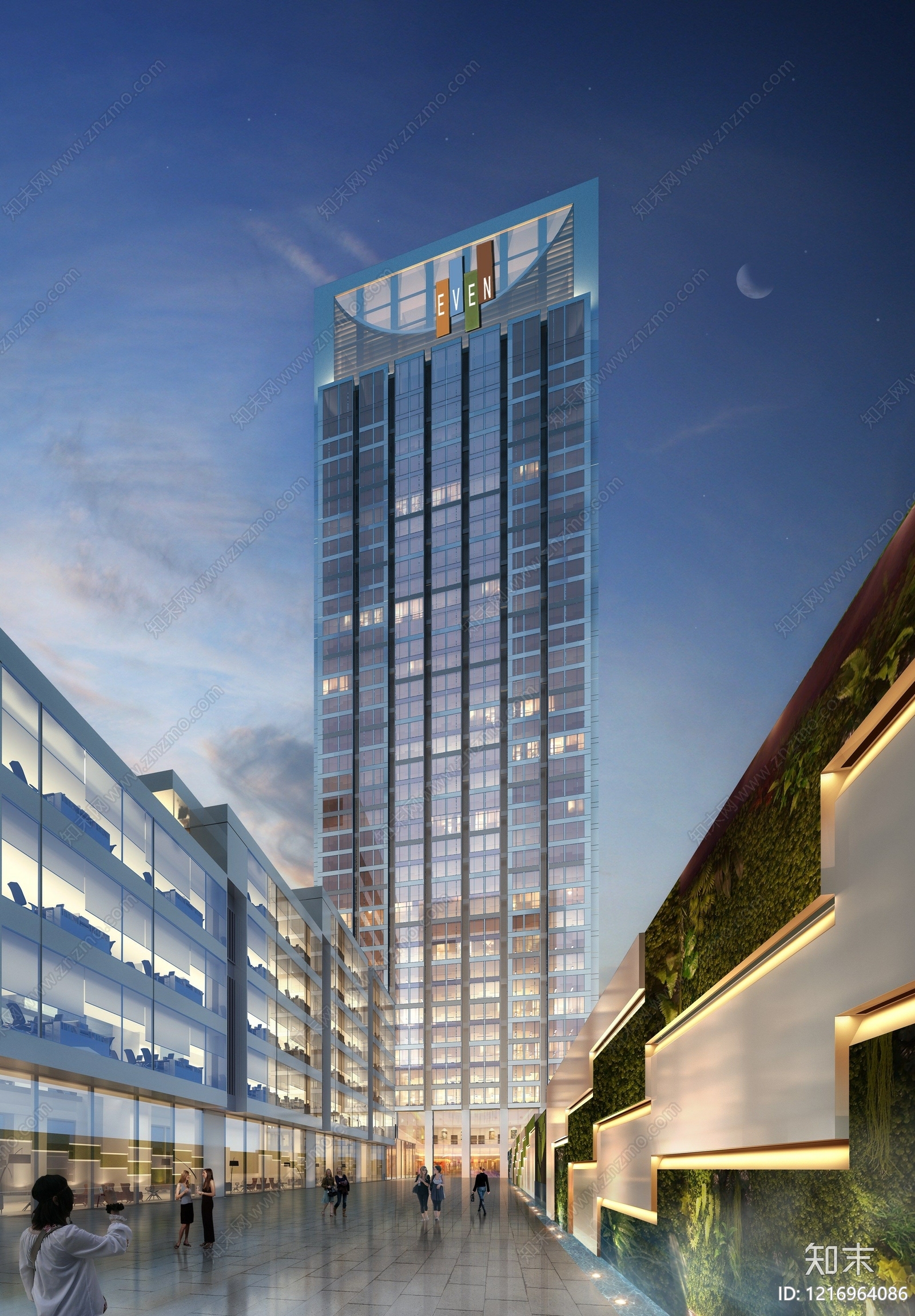 现代主义酒店建筑3D模型下载【ID:1216964086】