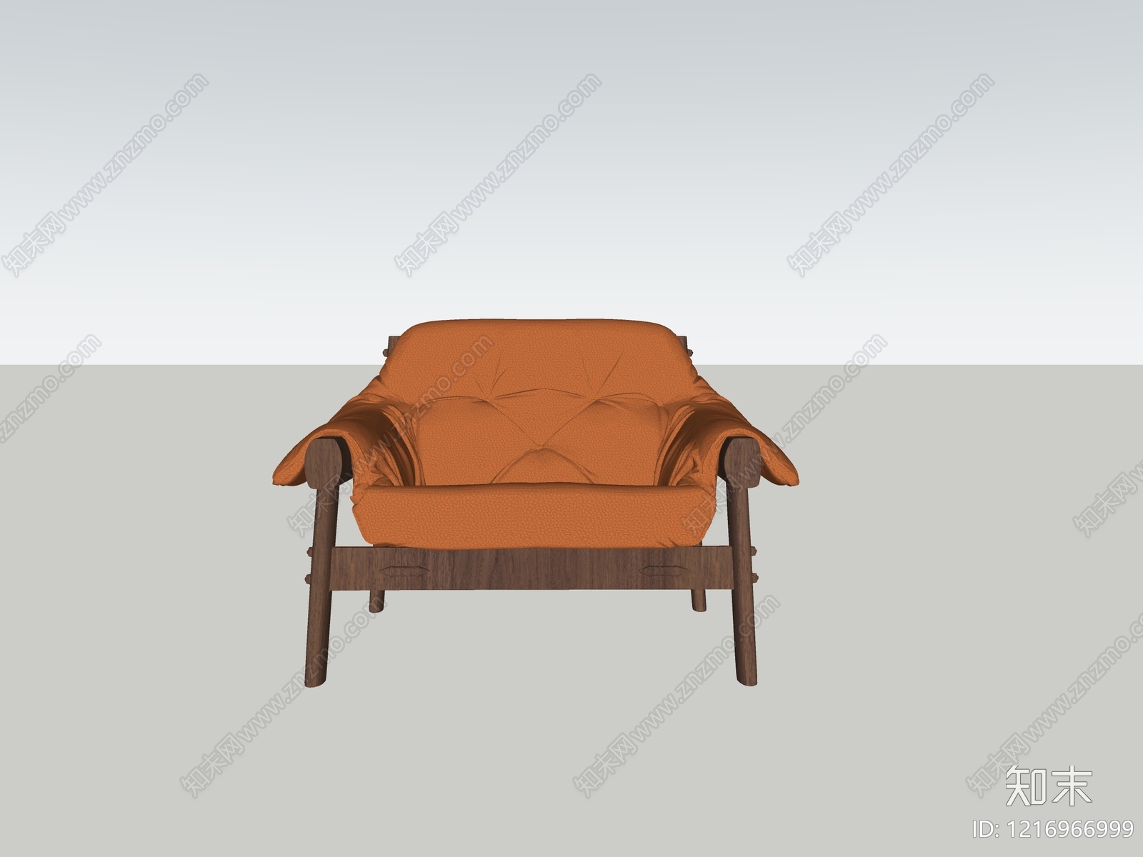 中古风单人沙发SU模型下载【ID:1216966999】