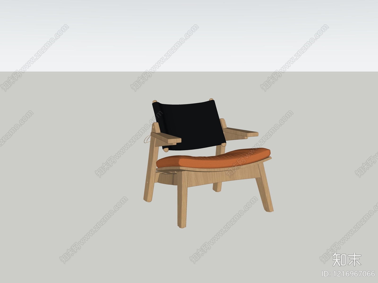 原木风休闲椅SU模型下载【ID:1216967066】