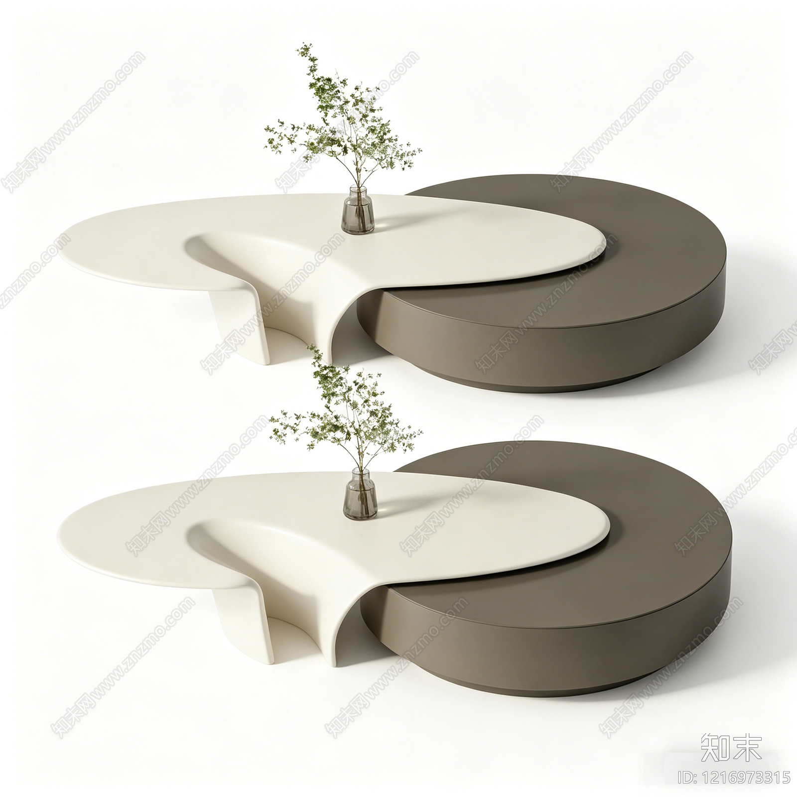 极简茶几3D模型下载【ID:1216973315】