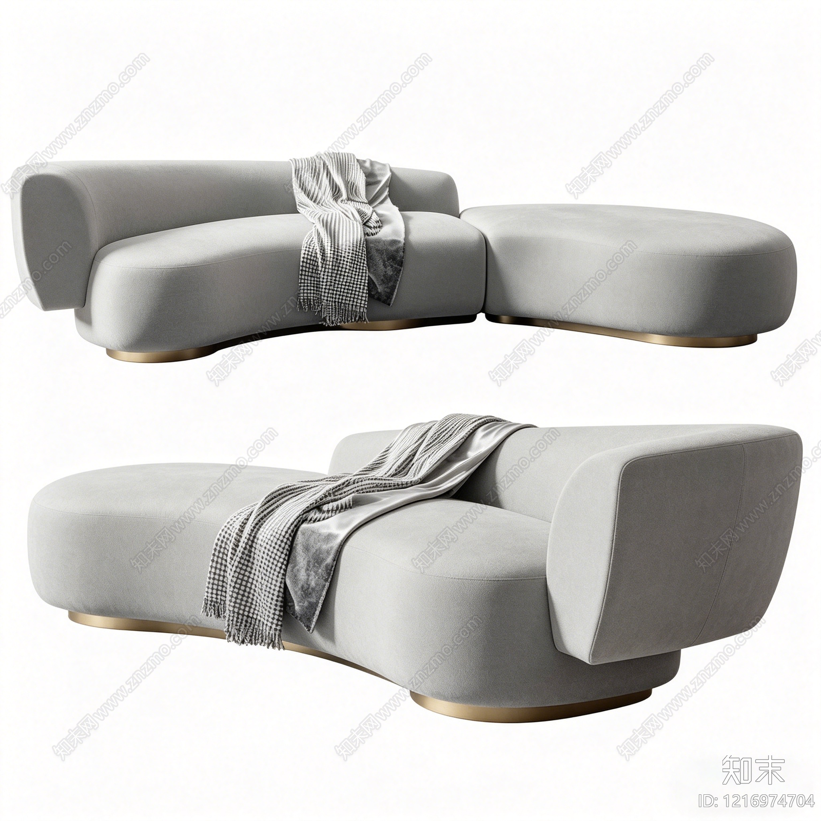 现代简约贵妃椅3D模型下载【ID:1216974704】