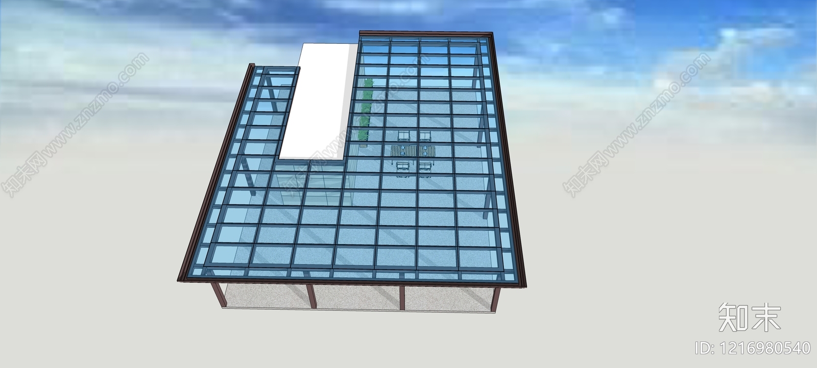 现代主义雨棚SU模型下载【ID:1216980540】