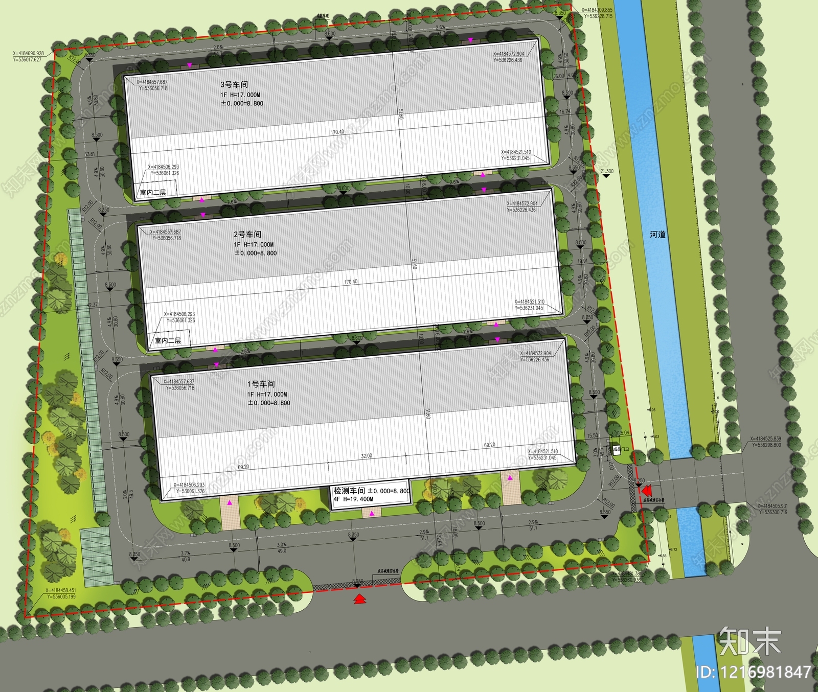 现代厂房施工图下载【ID:1216981847】