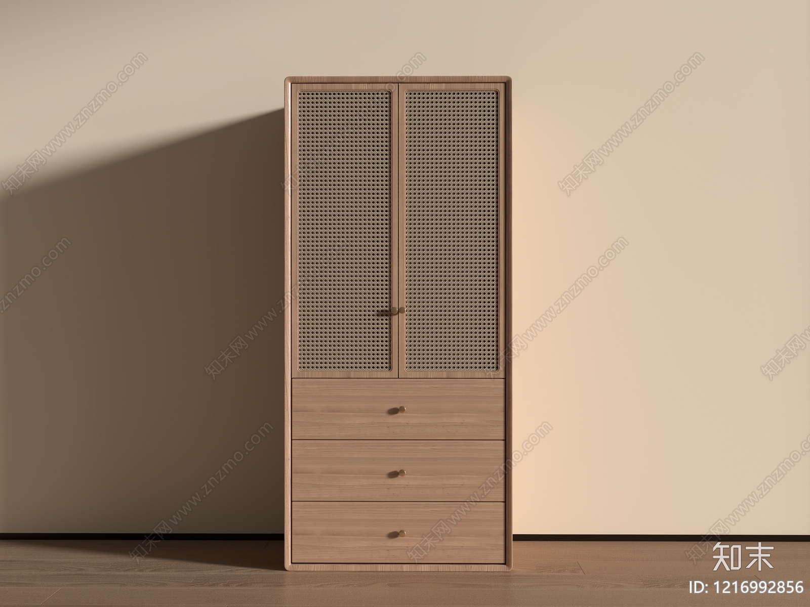 原木风衣柜SU模型下载【ID:1216992856】