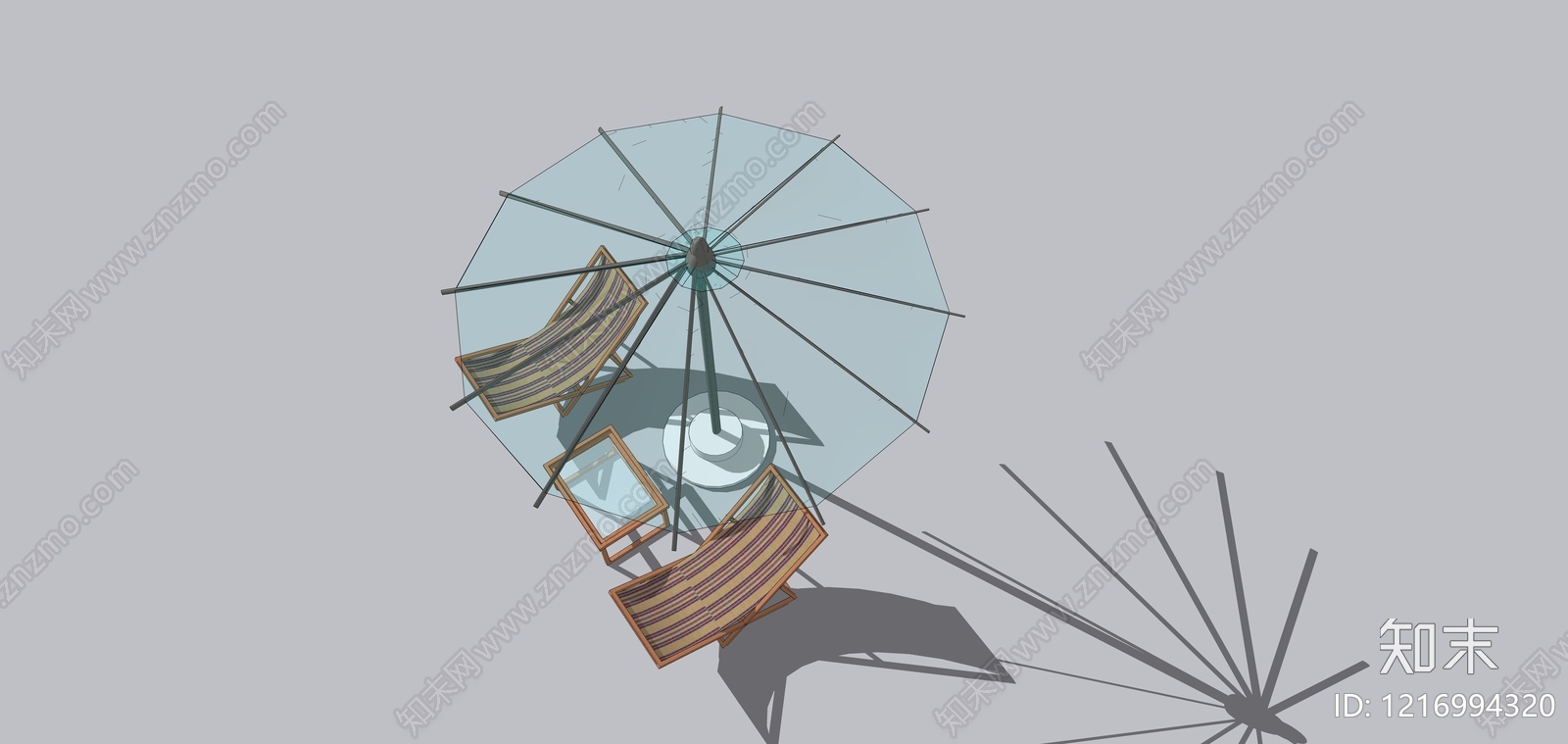 现代简约户外桌椅SU模型下载【ID:1216994320】