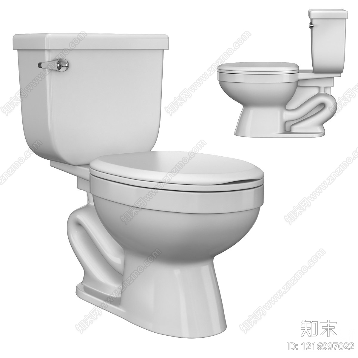 现代简约马桶3D模型下载【ID:1216997022】