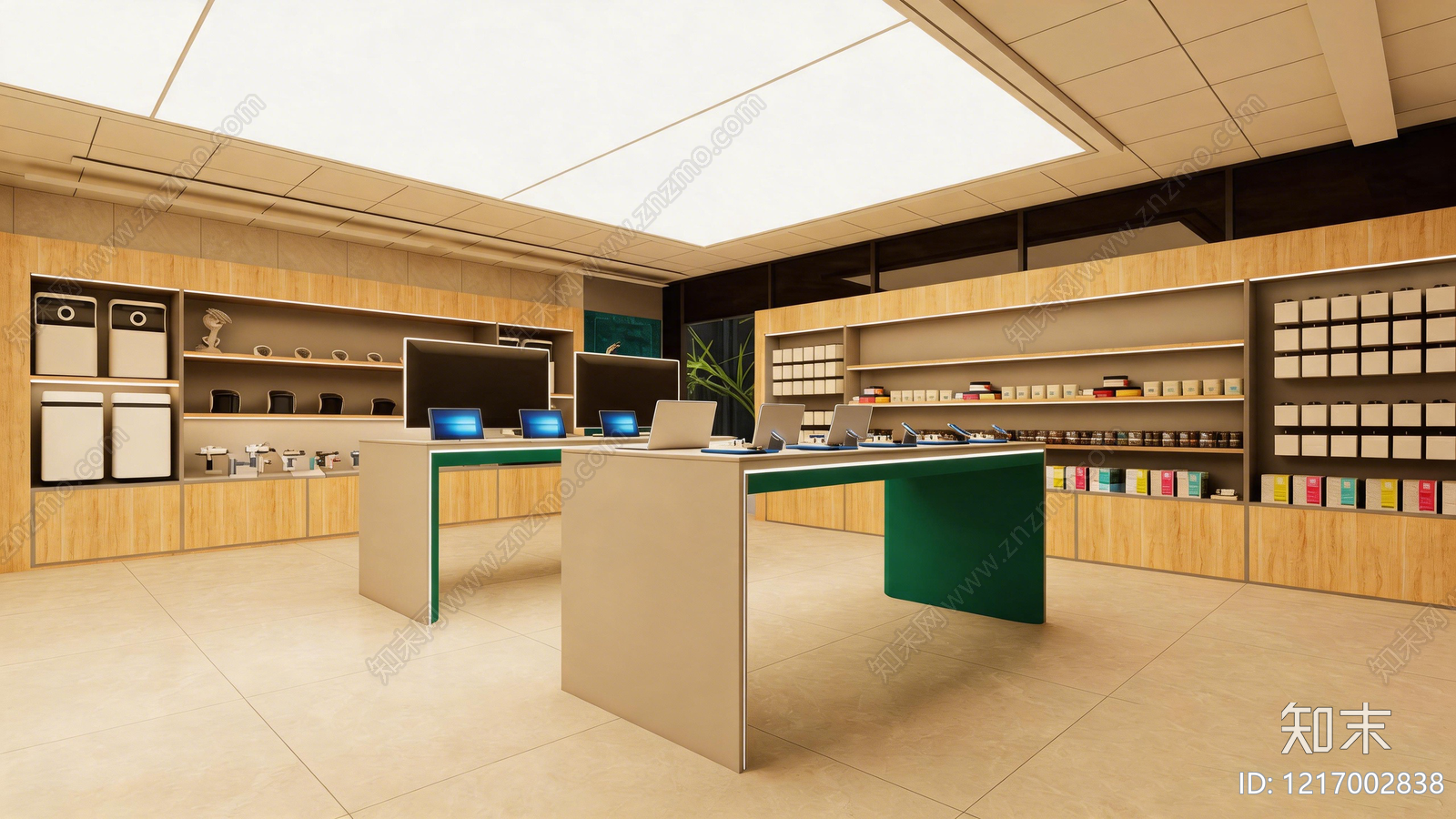 现代简约电子产品展厅SU模型下载【ID:1217002838】