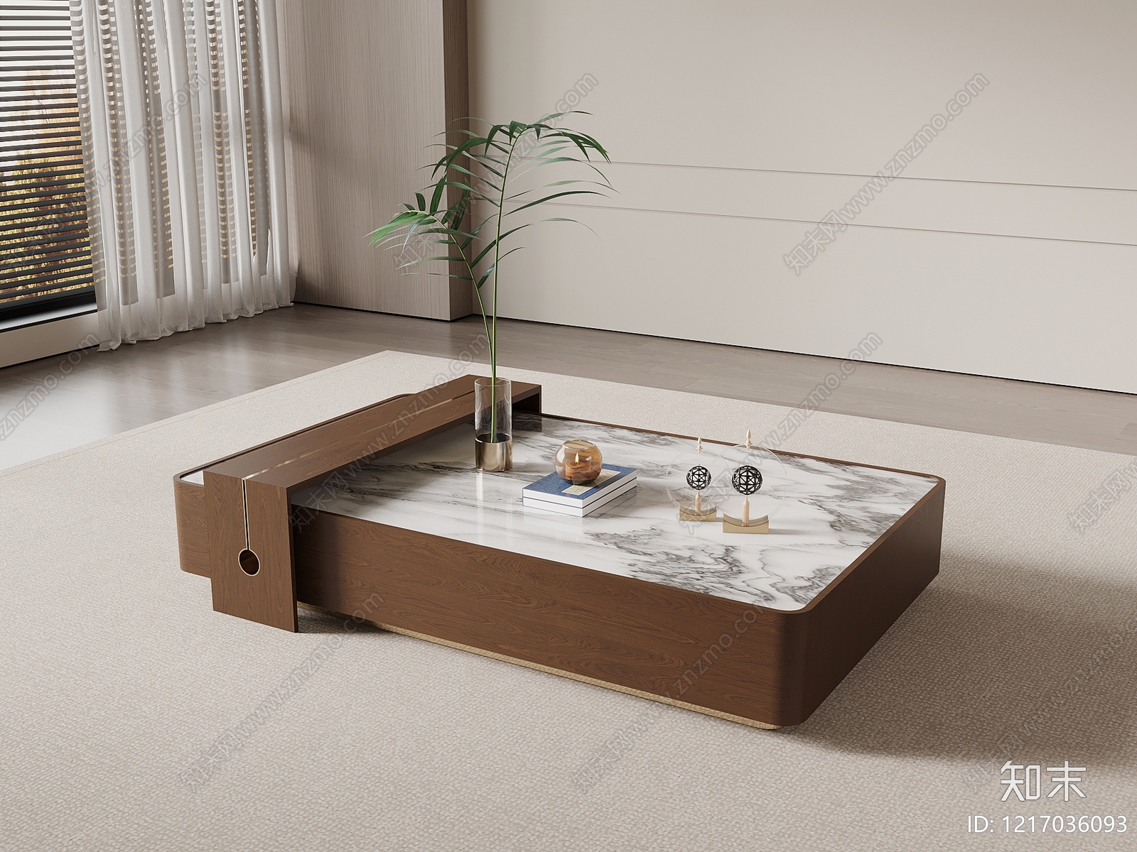 新中式茶几3D模型下载【ID:1217036093】
