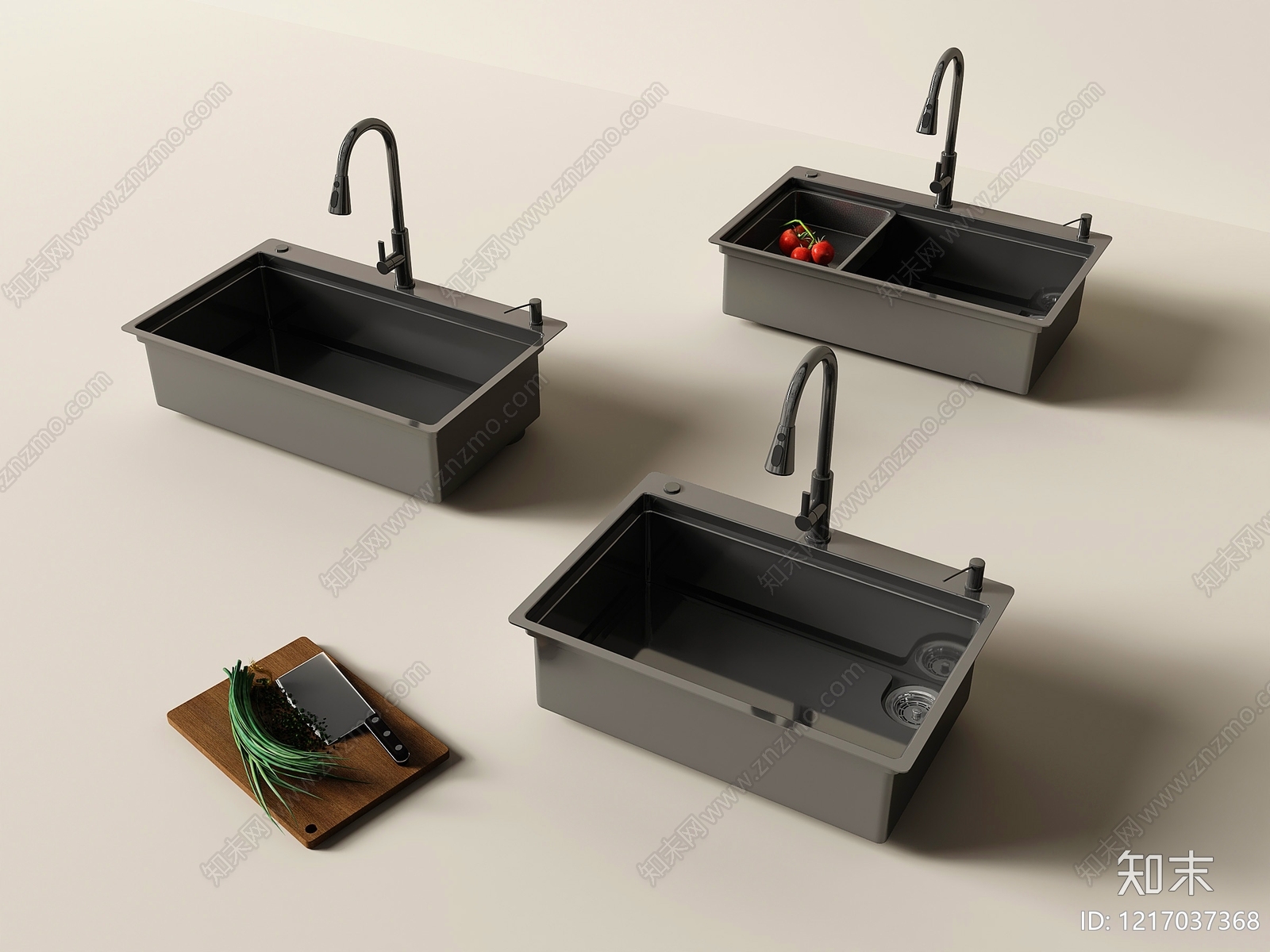 极简水槽3D模型下载【ID:1217037368】