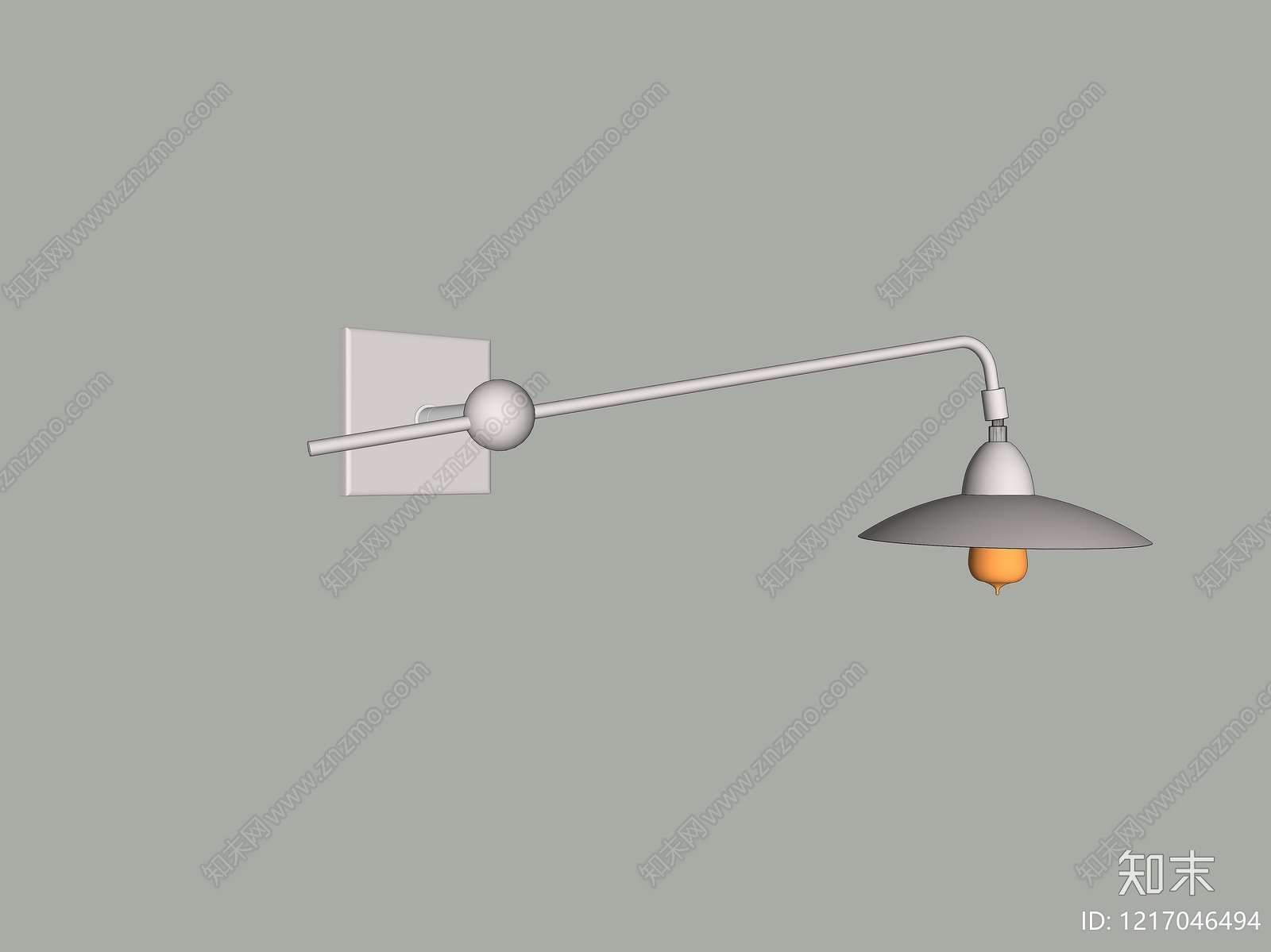 极简床头壁灯3D模型下载【ID:1217046494】