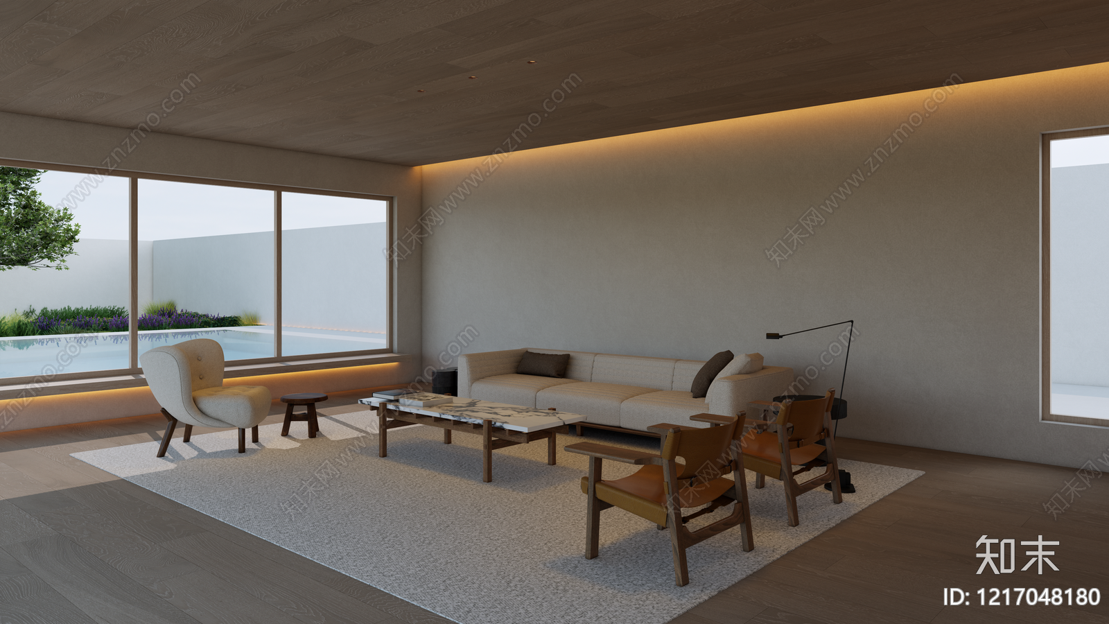 侘寂家居客厅SU模型下载【ID:1217048180】