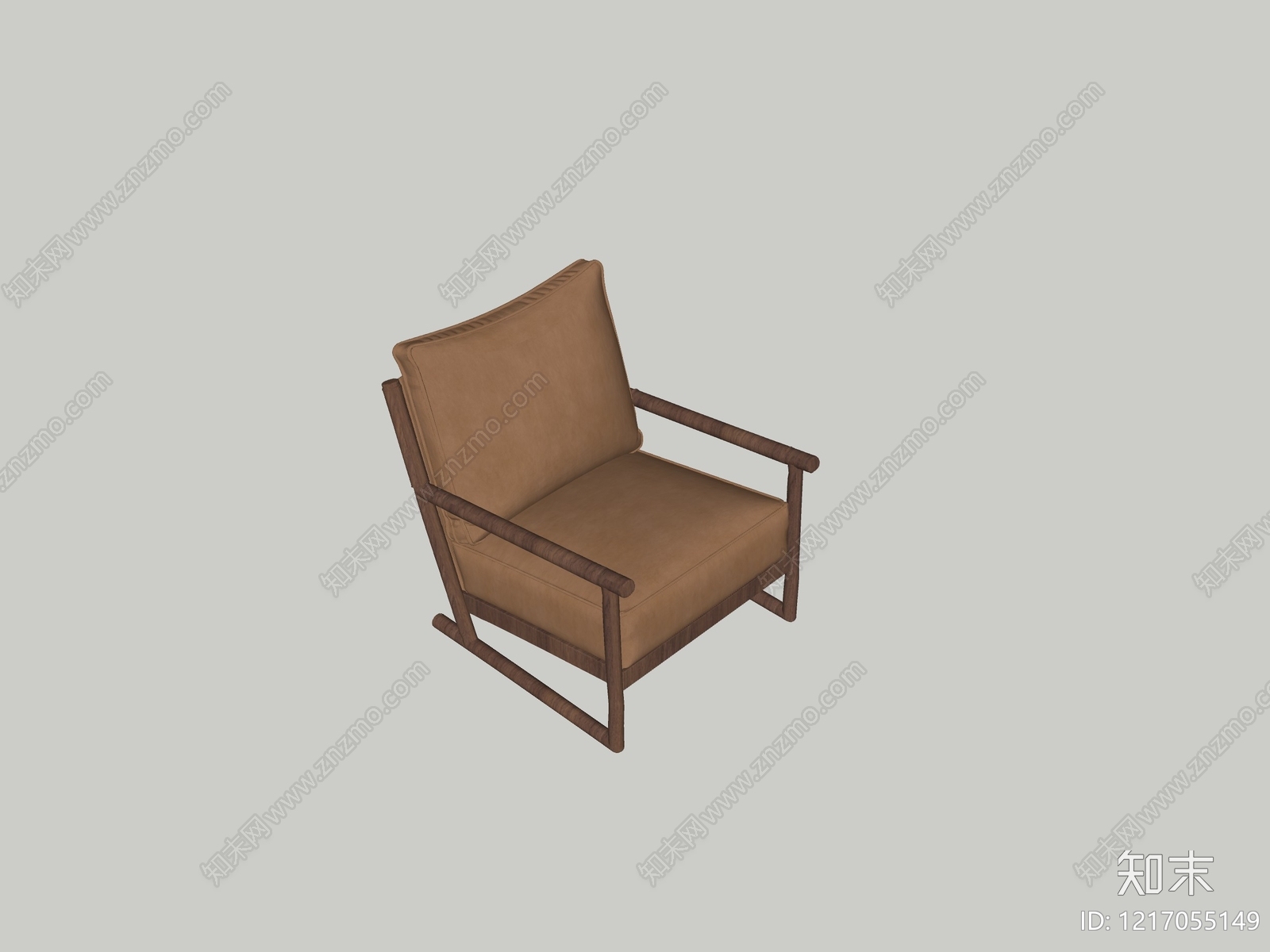 中古风单人沙发SU模型下载【ID:1217055149】