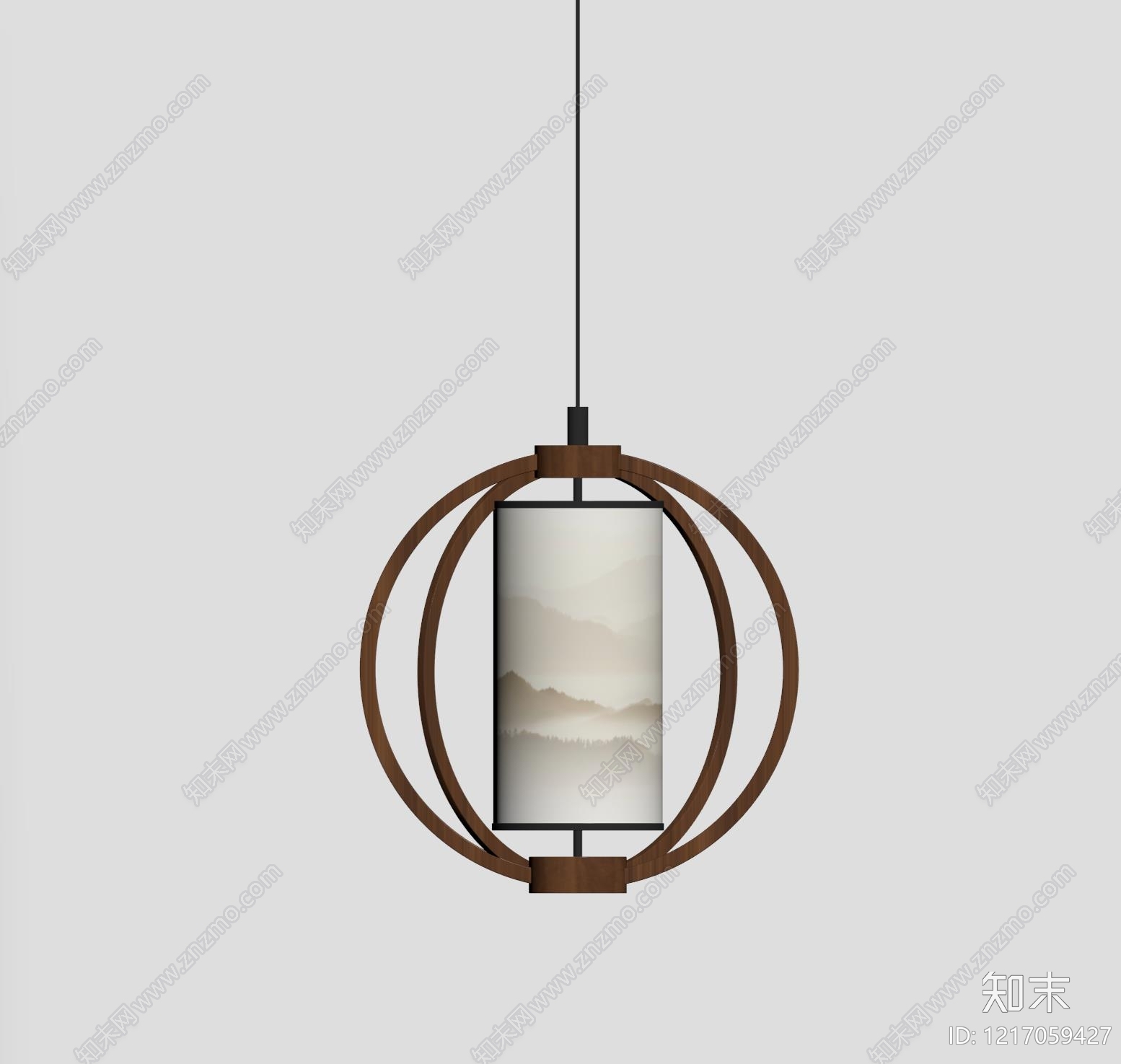 新中式吊灯SU模型下载【ID:1217059427】