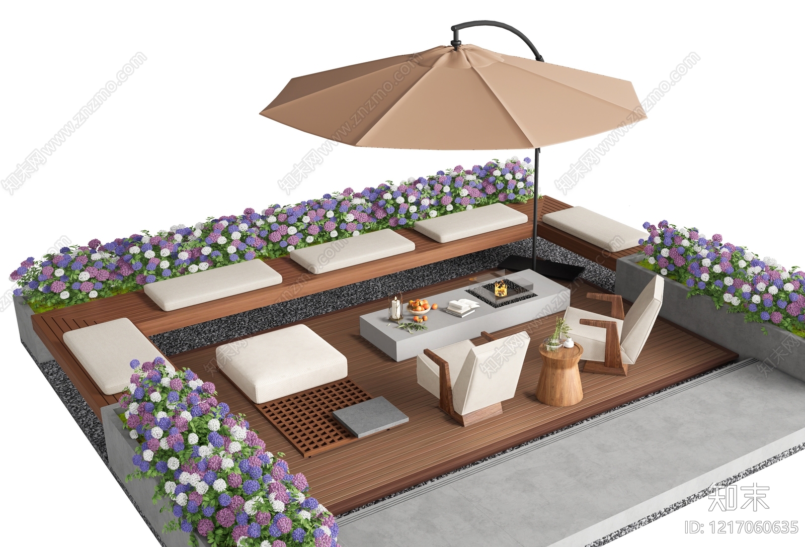 现代简约户外沙发3D模型下载【ID:1217060635】