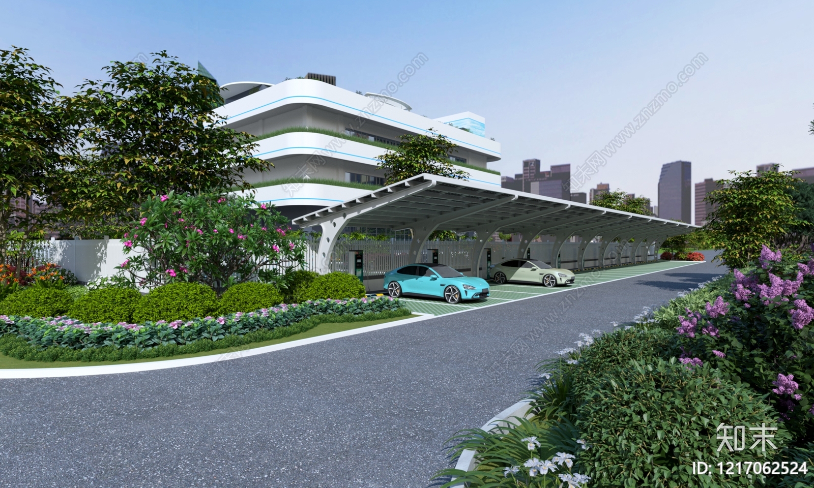 现代主义停车空间3D模型下载【ID:1217062524】