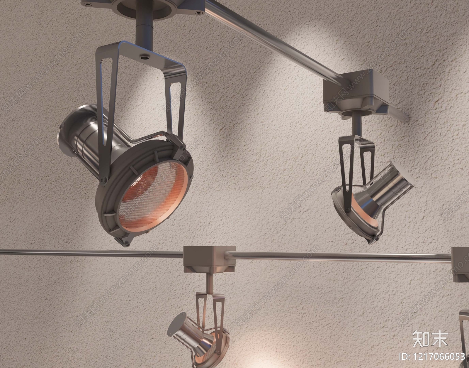 现代简约射灯3D模型下载【ID:1217066053】