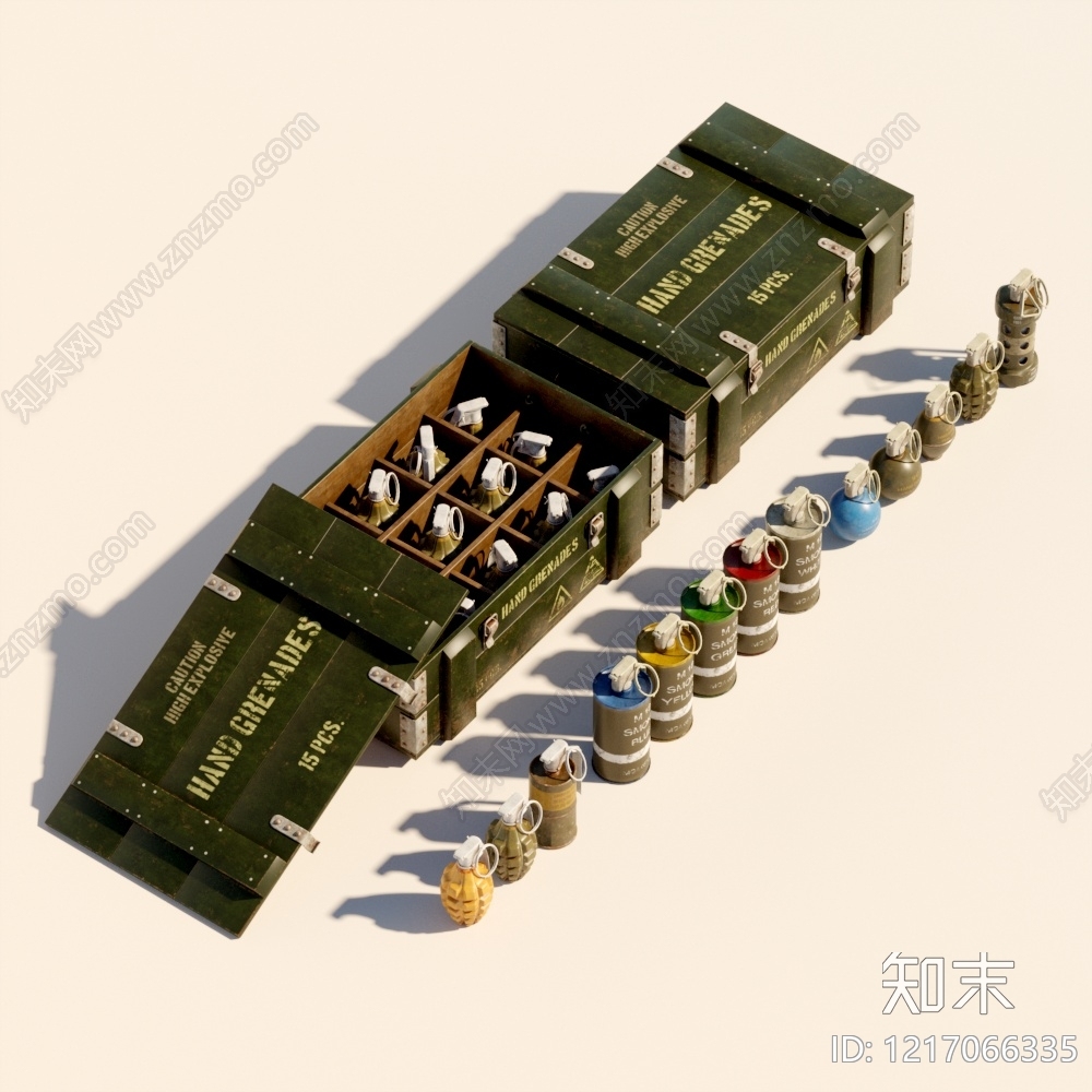 复古军事风军事器材3D模型下载【ID:1217066335】