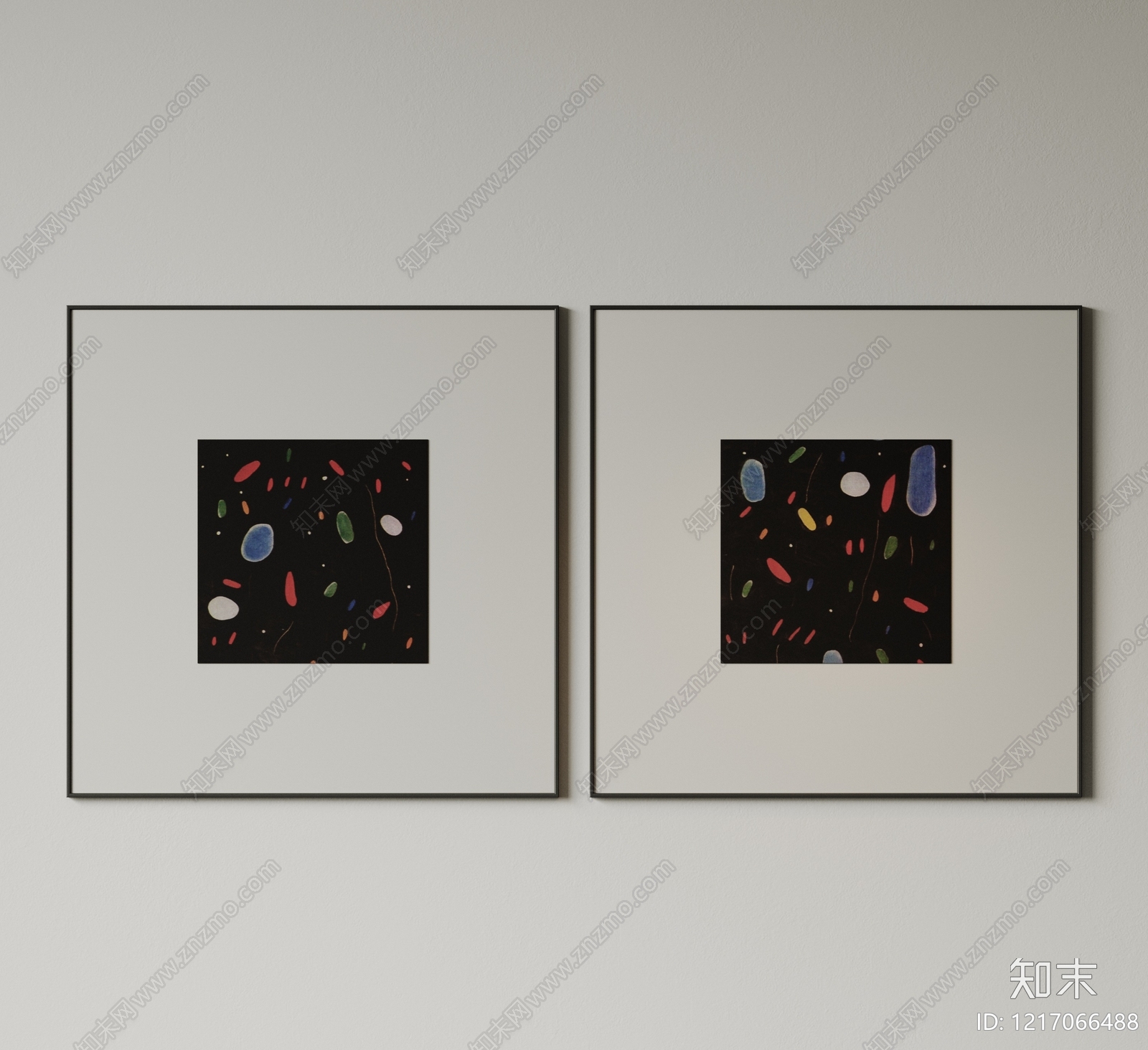 极简挂画3D模型下载【ID:1217066488】