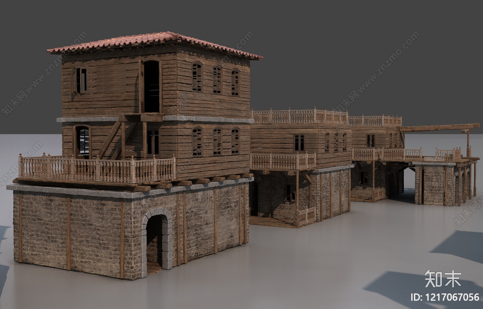复古古建3D模型下载【ID:1217067056】