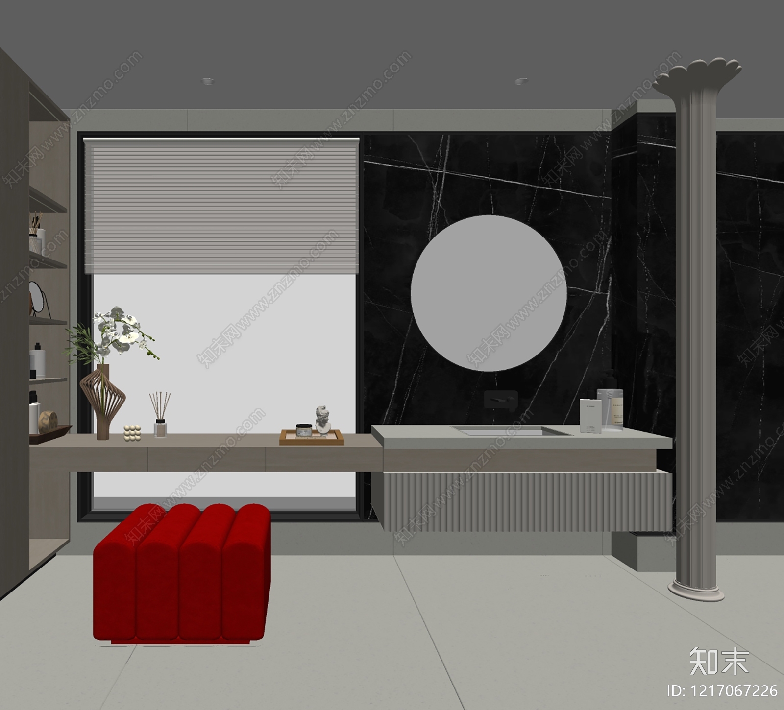 现代轻奢卫生间SU模型下载【ID:1217067226】