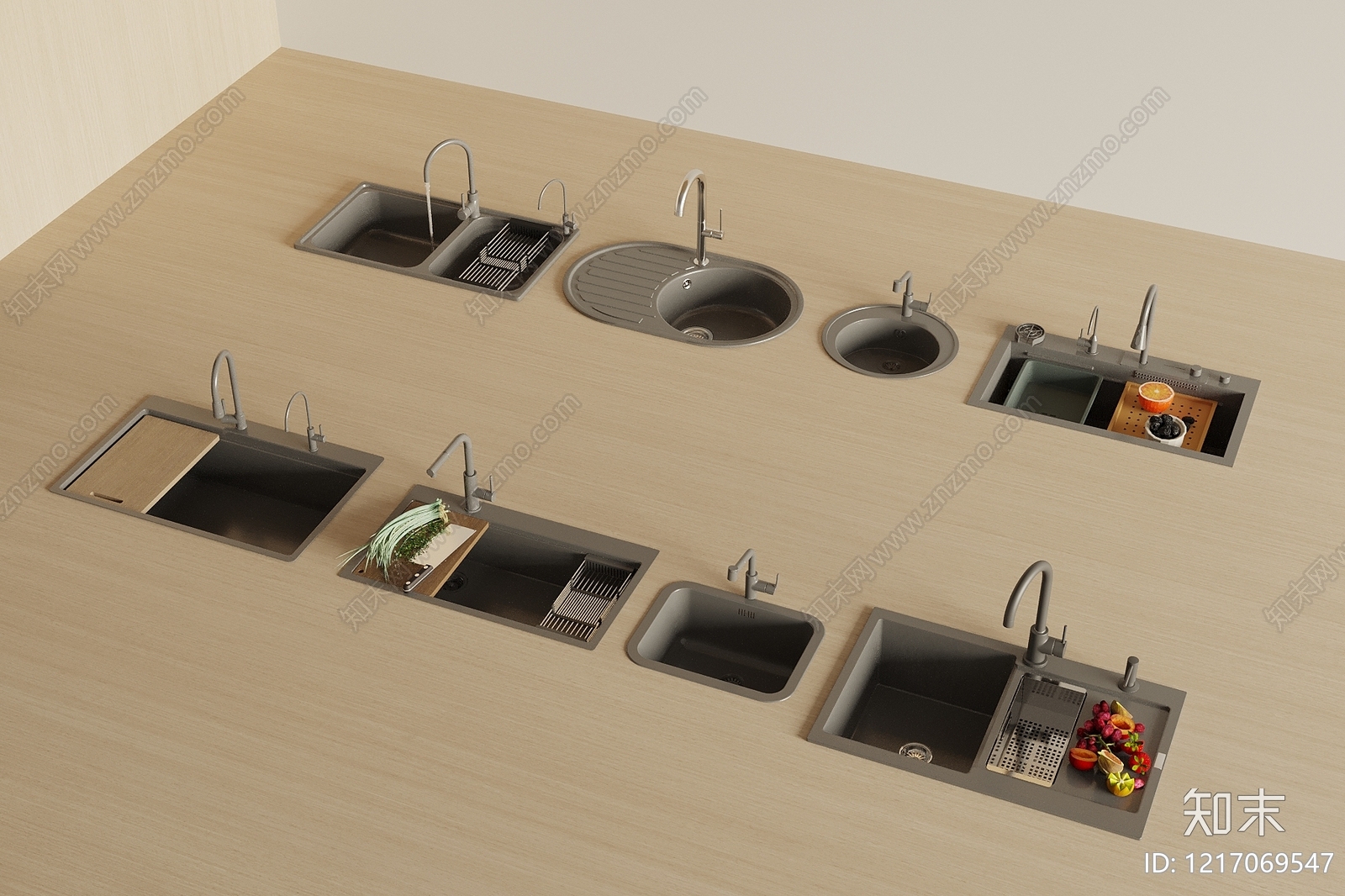 现代简约水槽3D模型下载【ID:1217069547】