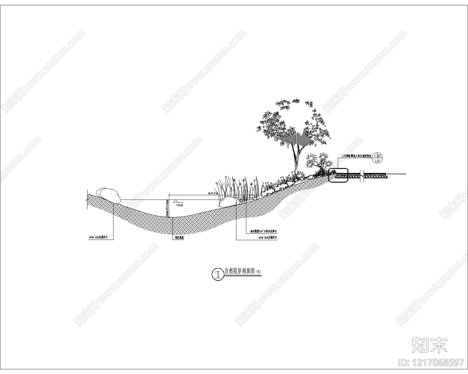 湿地公园cad施工图下载【ID:1217068597】