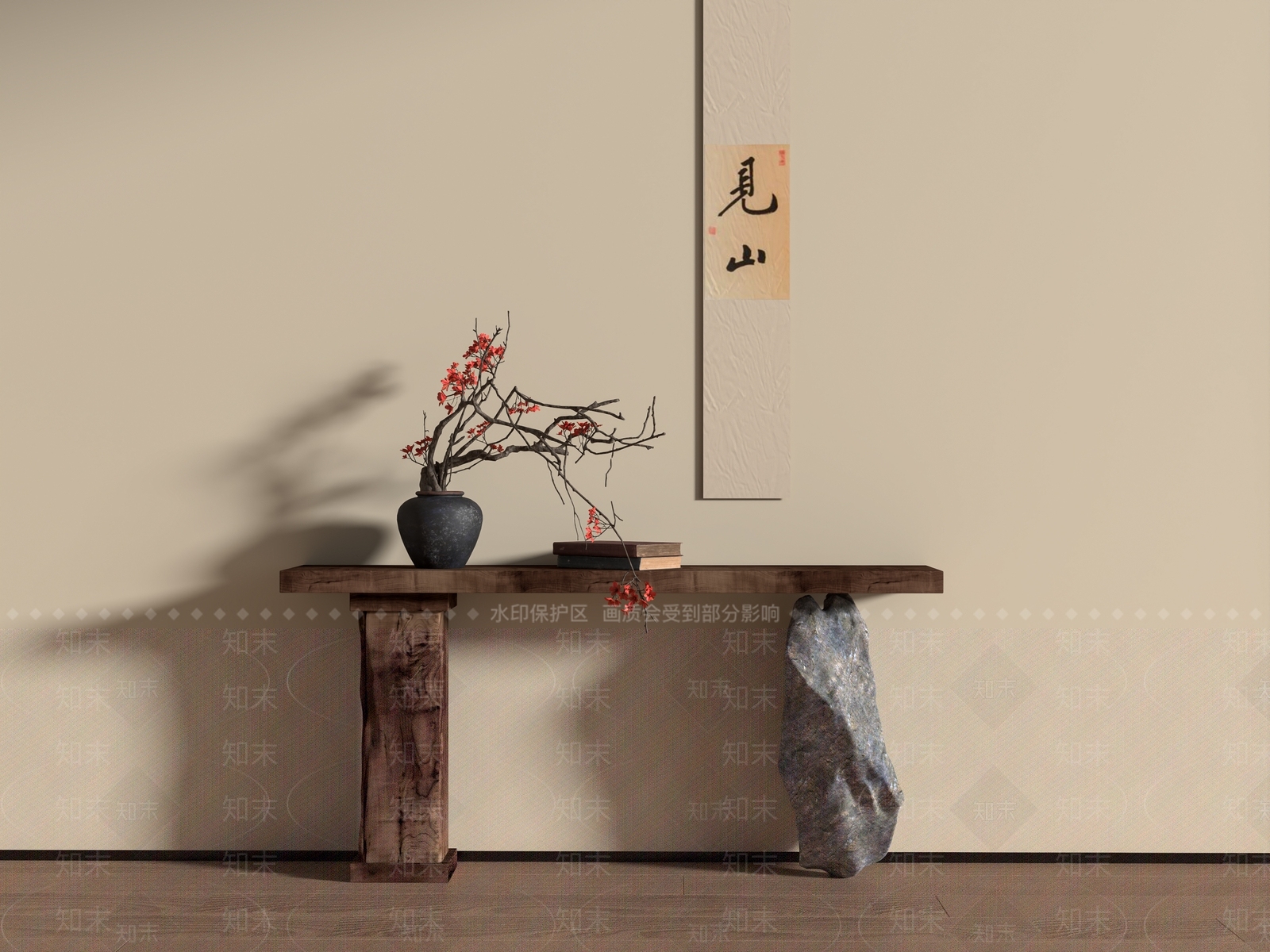 新中式玄关SU模型下载【ID:1217069612】