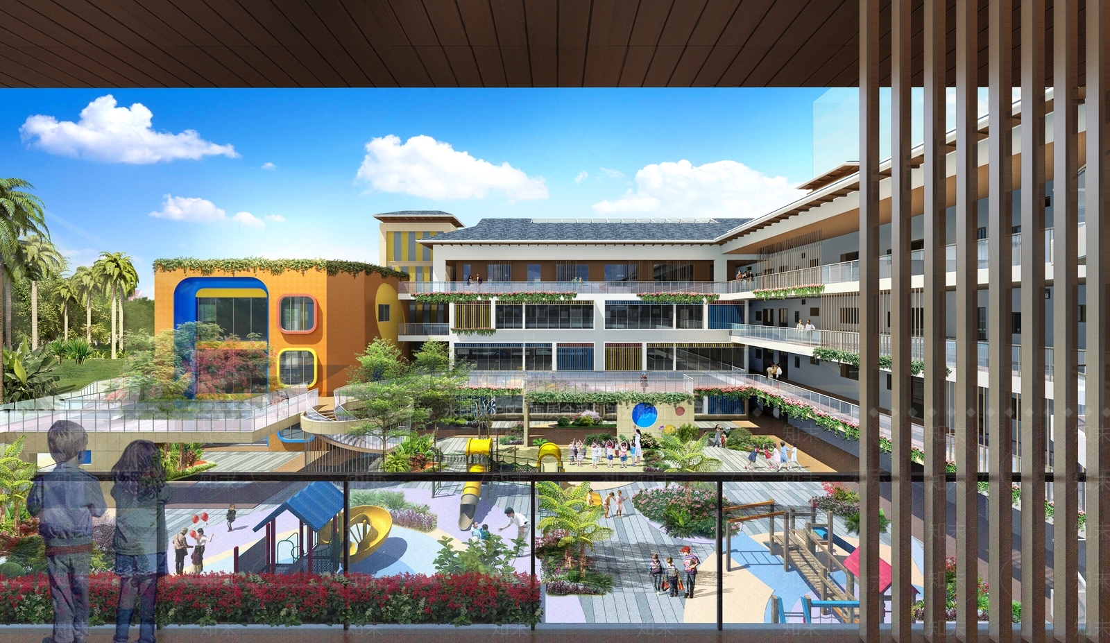 现代幼儿园3D模型下载【ID:1217069508】