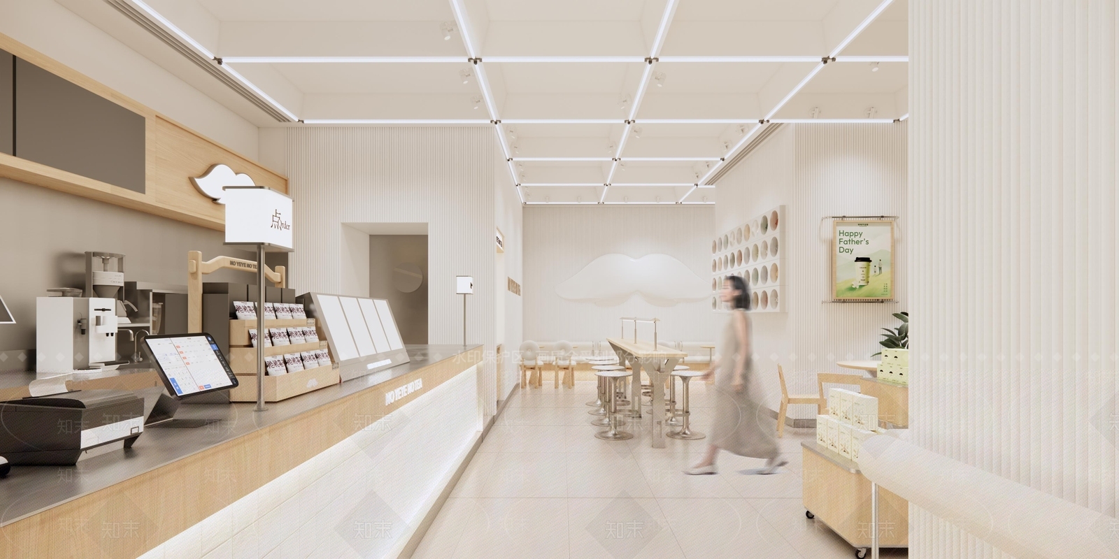 现代奶茶店SU模型下载【ID:1217069832】