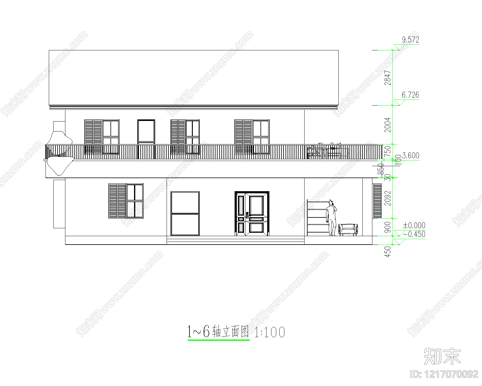 现代住宅楼建筑cad施工图下载【ID:1217070092】
