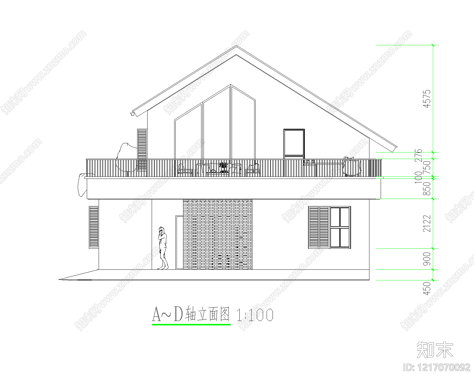 现代住宅楼建筑cad施工图下载【ID:1217070092】