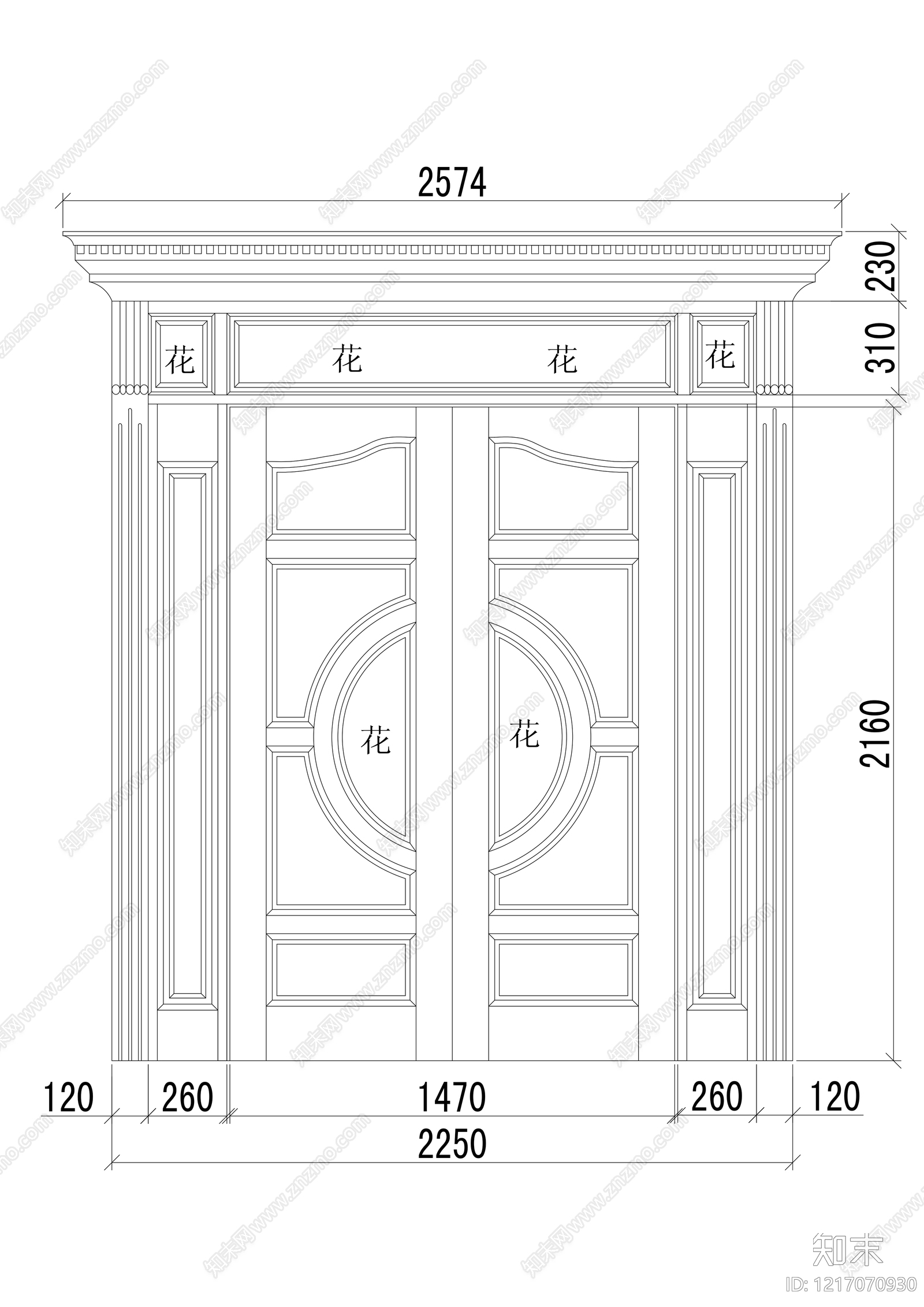 现代门cad施工图下载【ID:1217070930】