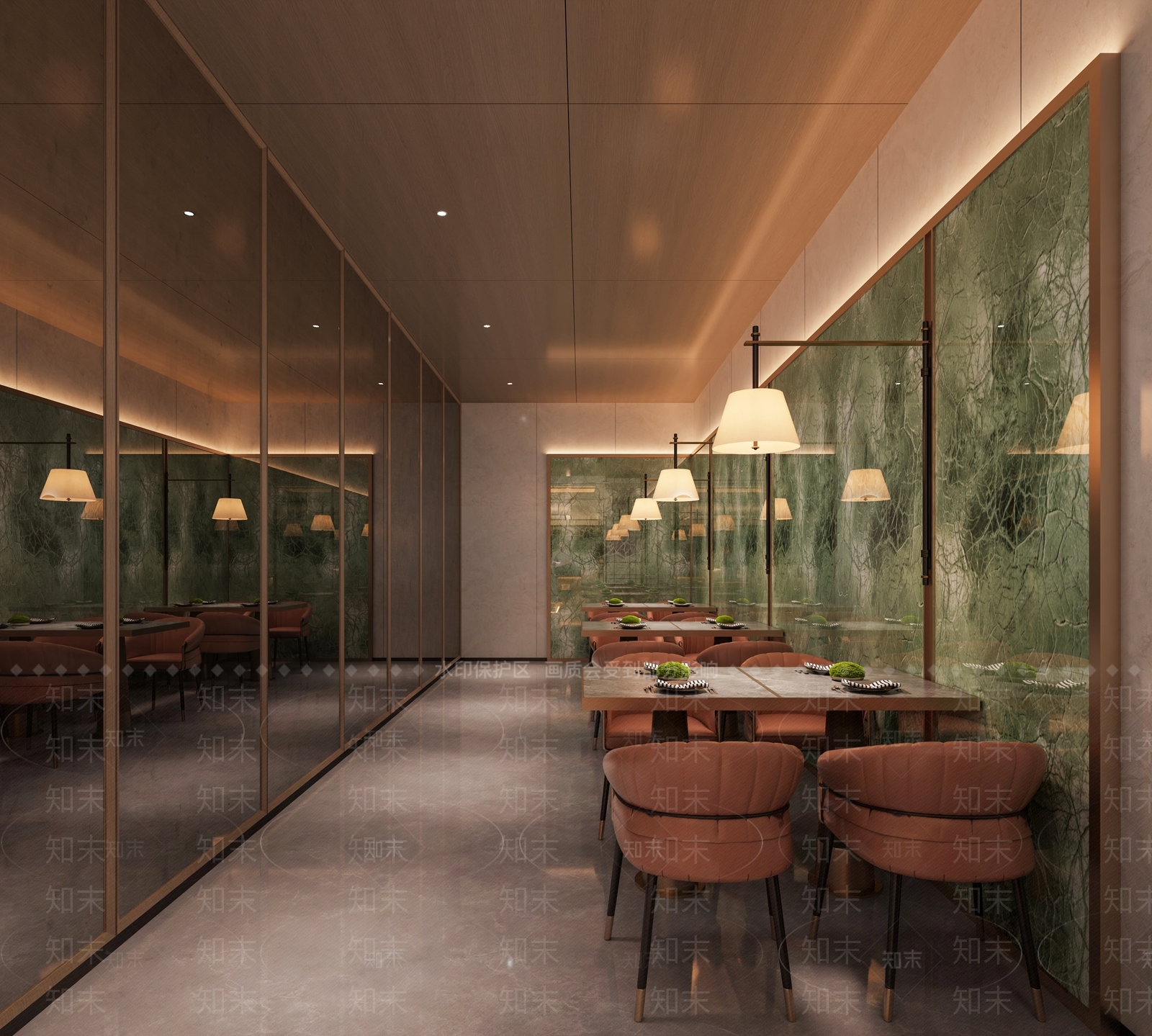 现代轻奢酒店餐厅3D模型下载【ID:1217082067】