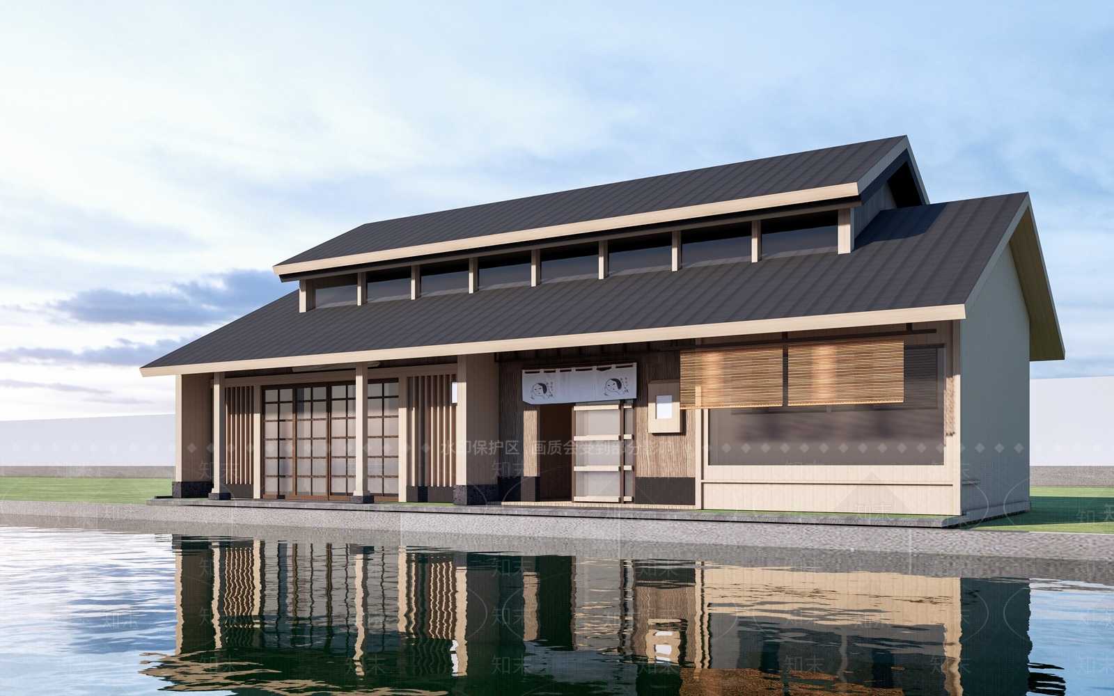日式民宿建筑SU模型草图
