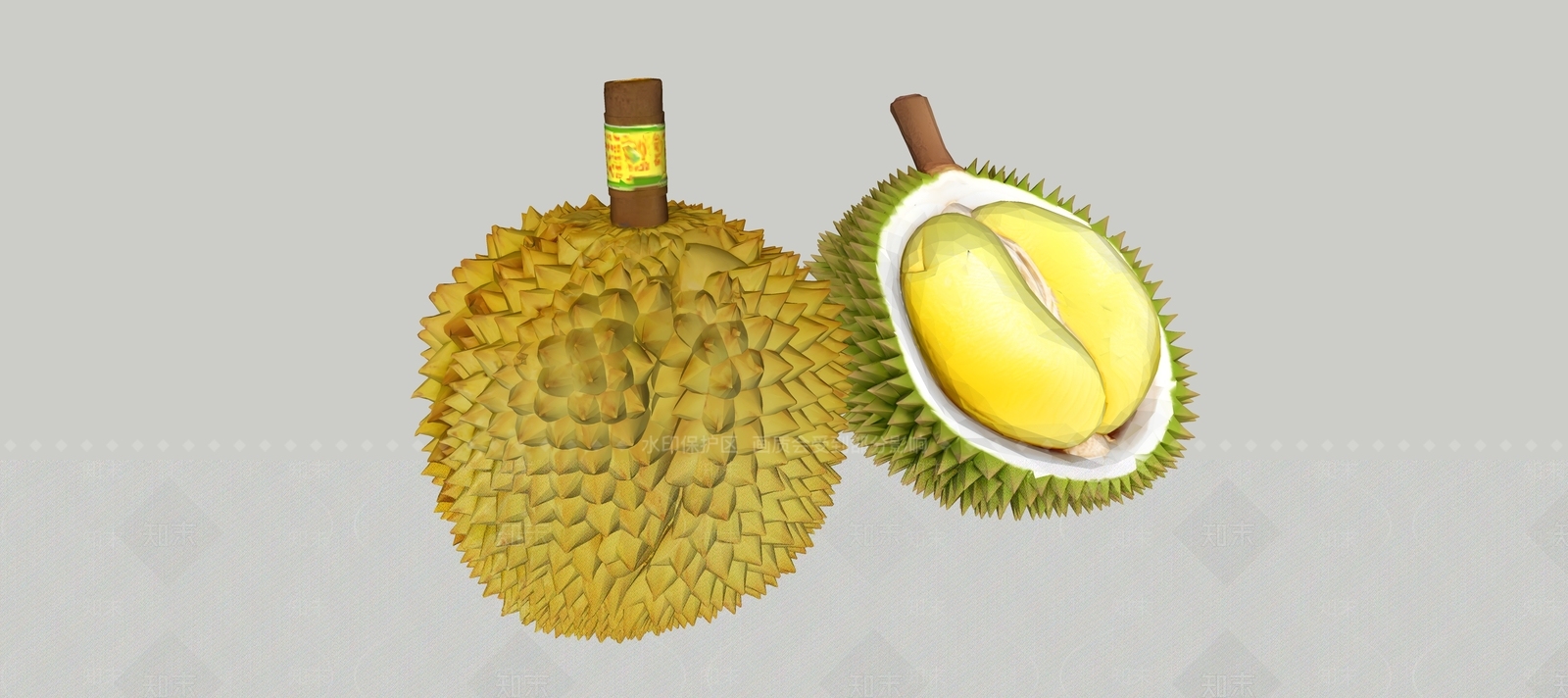 低多边形风格水果蔬菜SU模型下载【ID:1217083084】