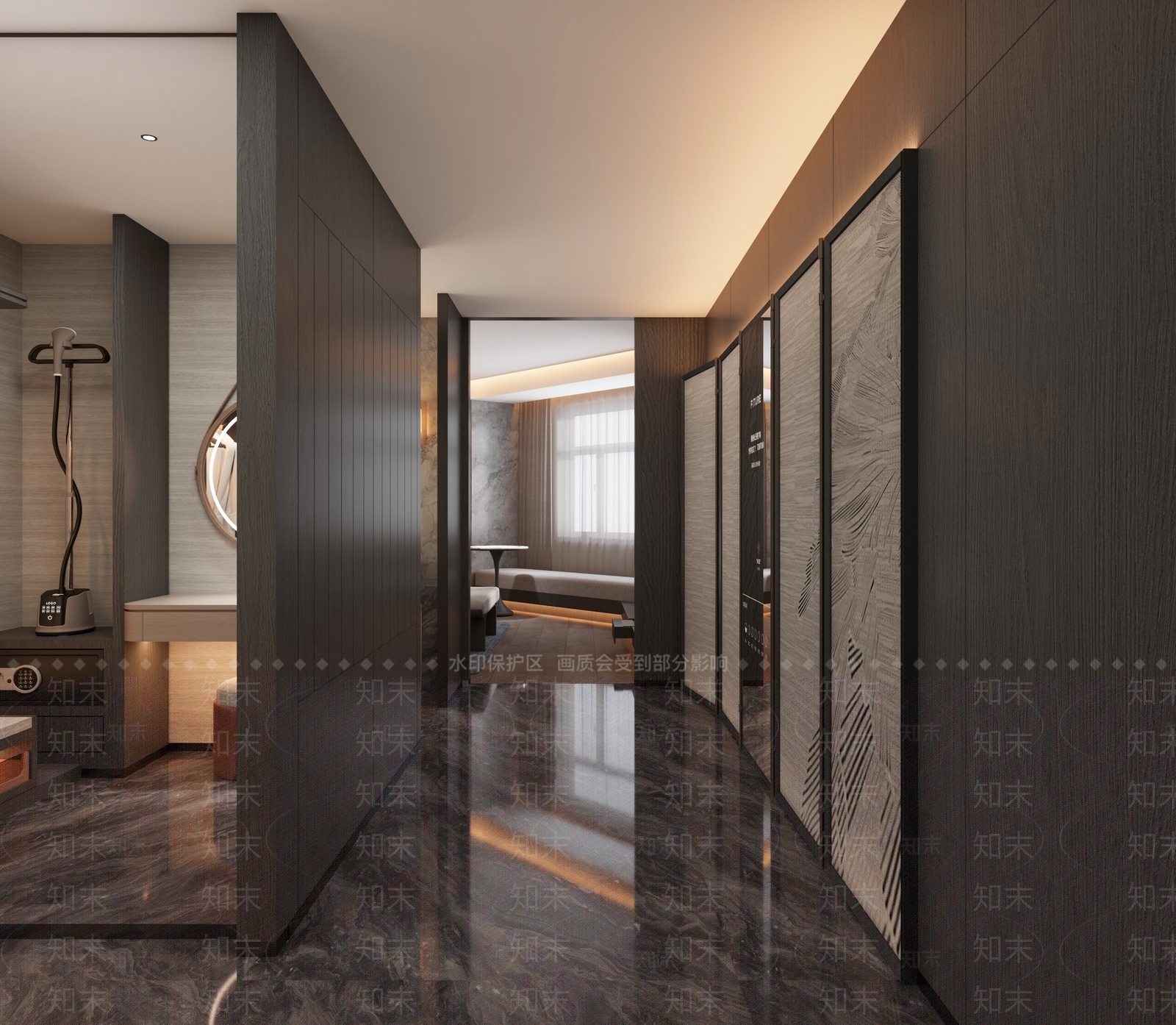 现代简约酒店客房3D模型下载【ID:1217085040】