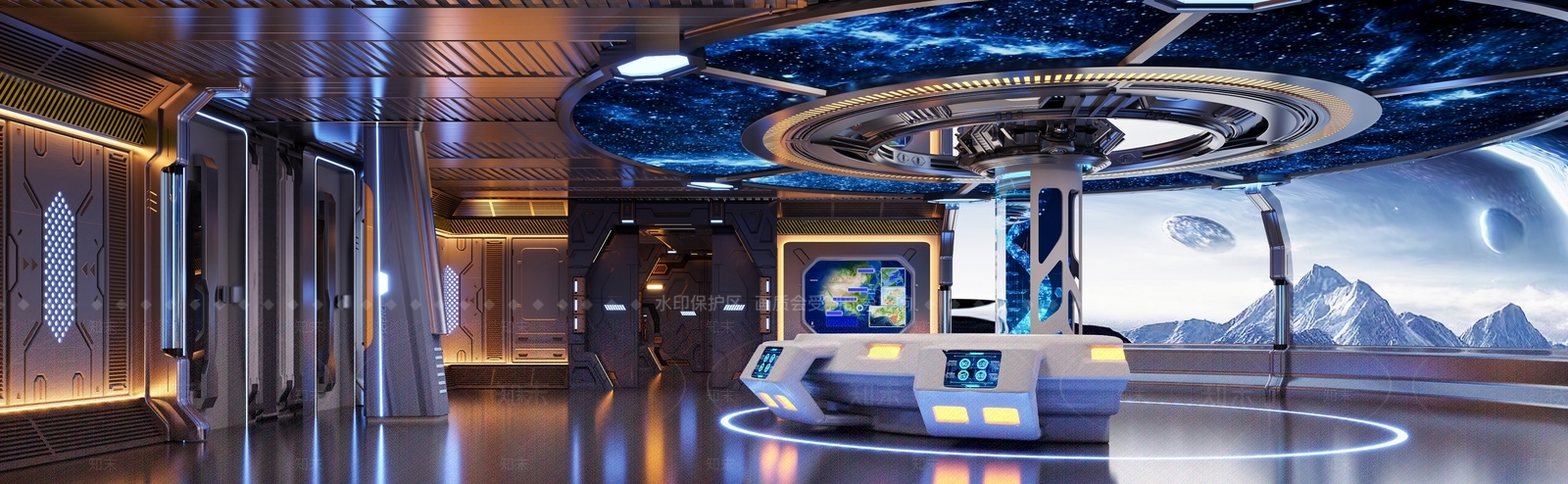 未来科幻风科技展厅3D模型下载【ID:1217086890】
