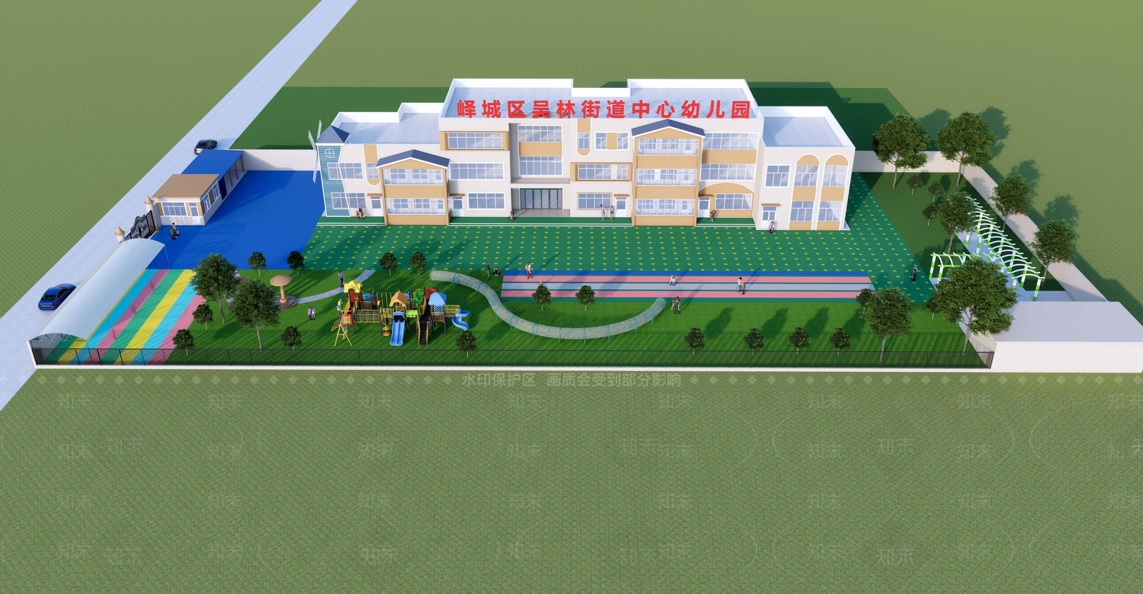 现代主义幼儿园SU模型下载【ID:1217087553】