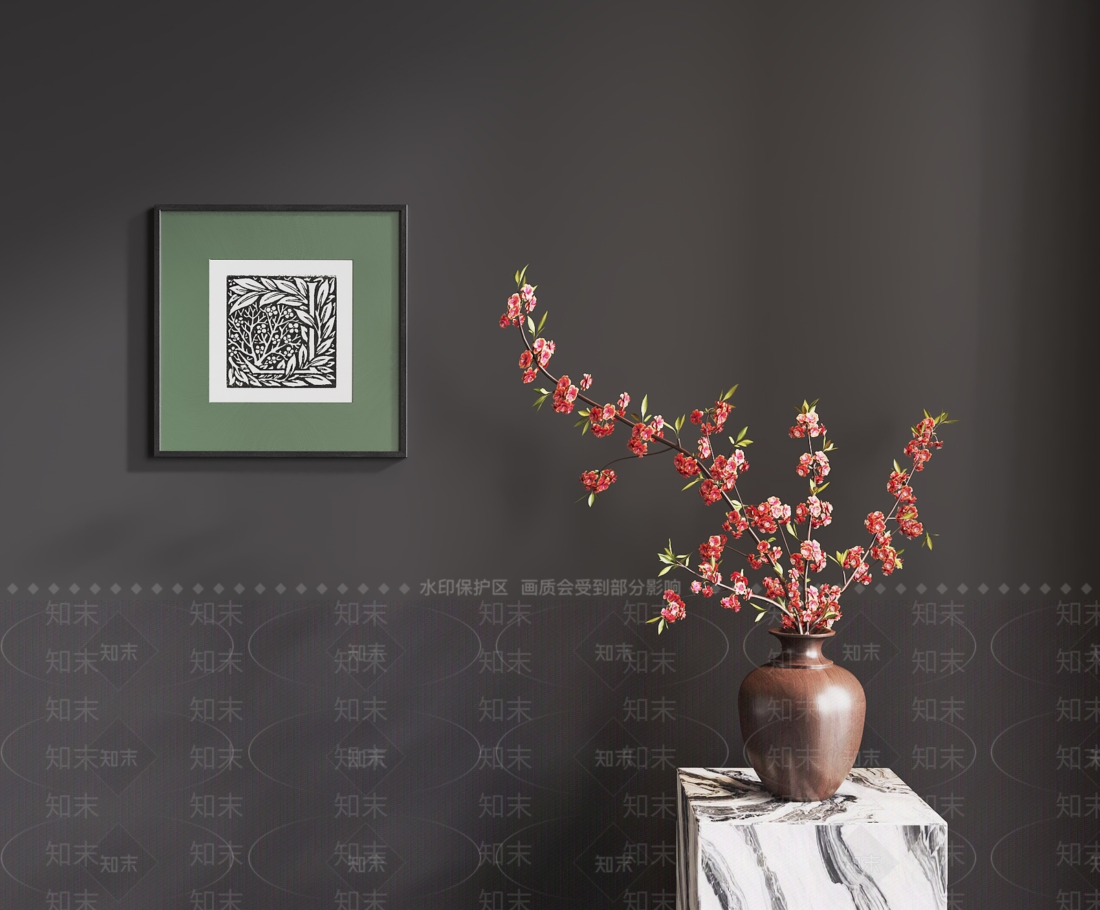 新中式花艺SU模型下载【ID:1217091750】
